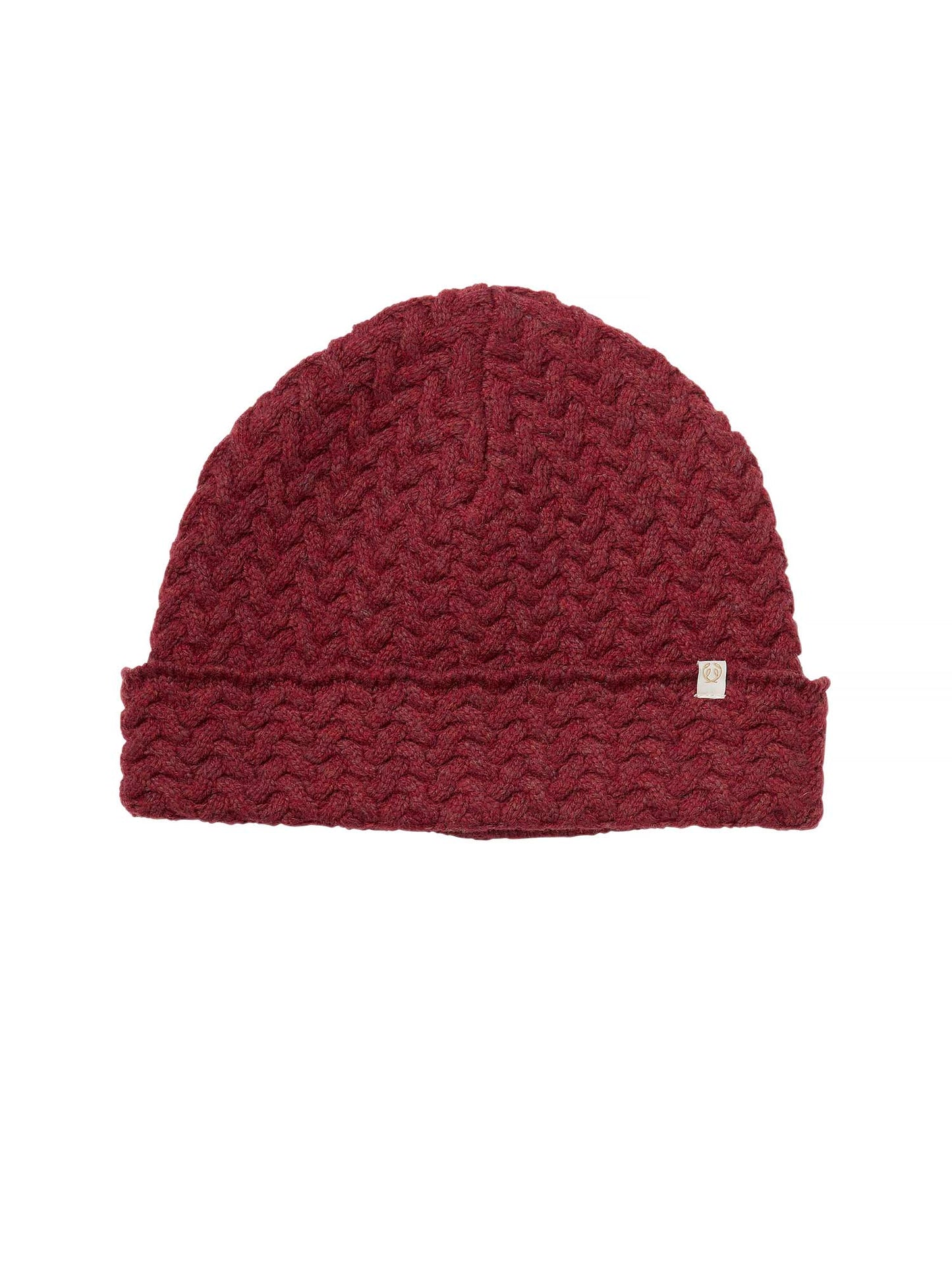 Shandy Cable Knit Wool Beanie - Cherry Red - 1