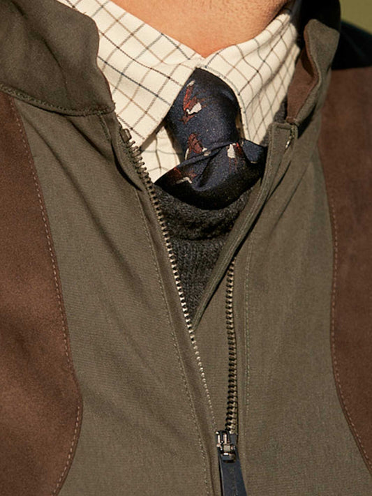 Dixter Silk Tie - Dark Navy Foxes - 20