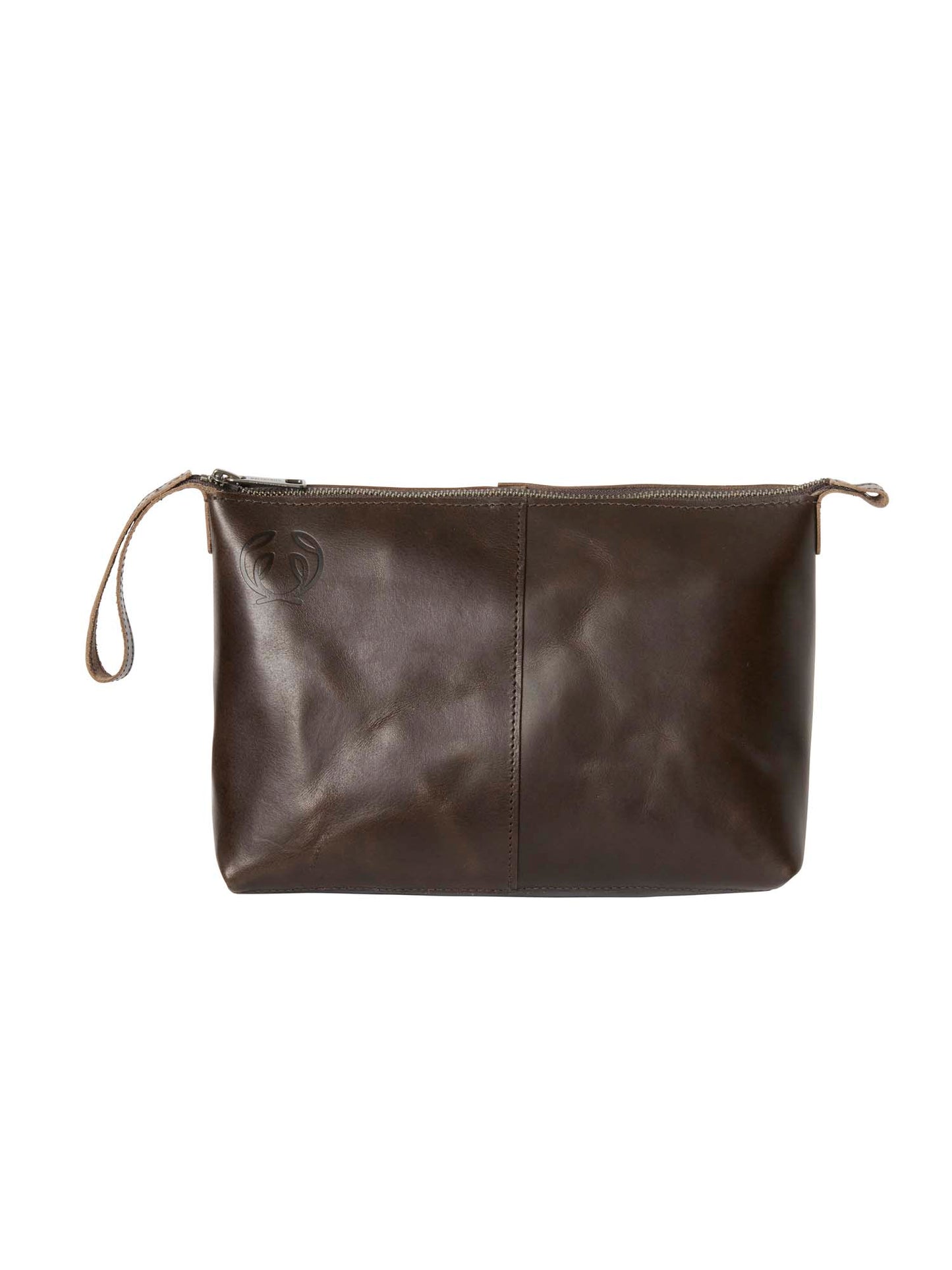 Chevalier Leather Toilet Bag - Leather Brown - 1