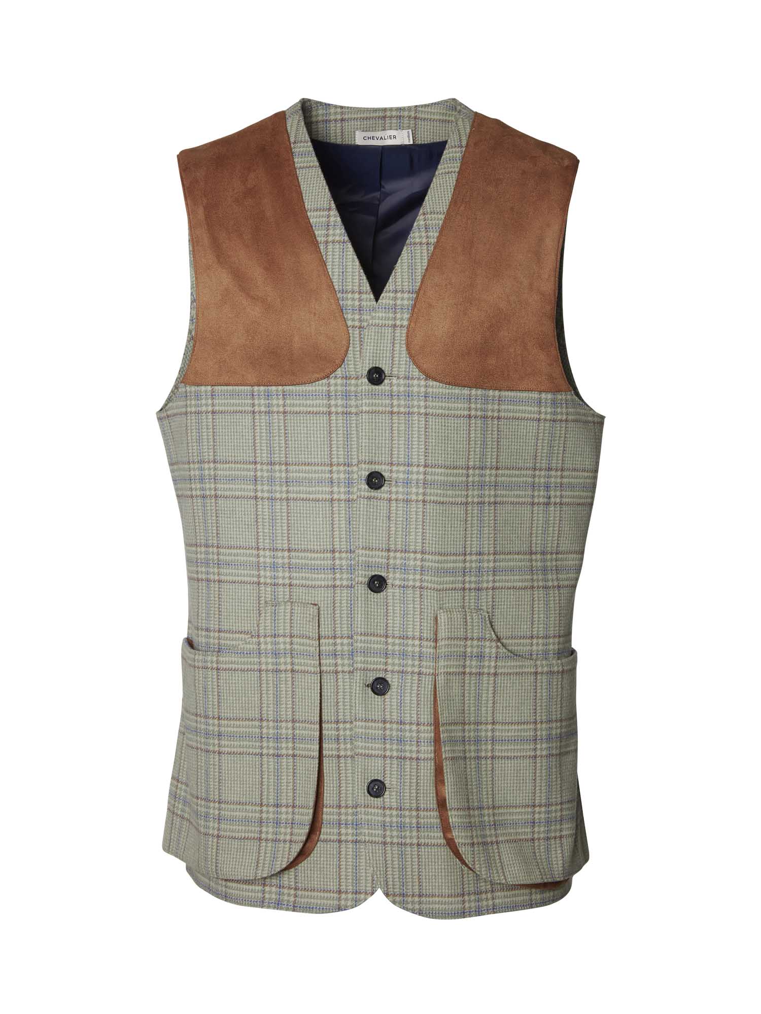 Wiston Shooting Tweed Vest Men - Willow Green Checked - 1