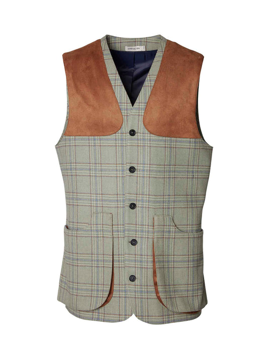Wiston Shooting Tweed Vest Men - Willow Green Checked - 1