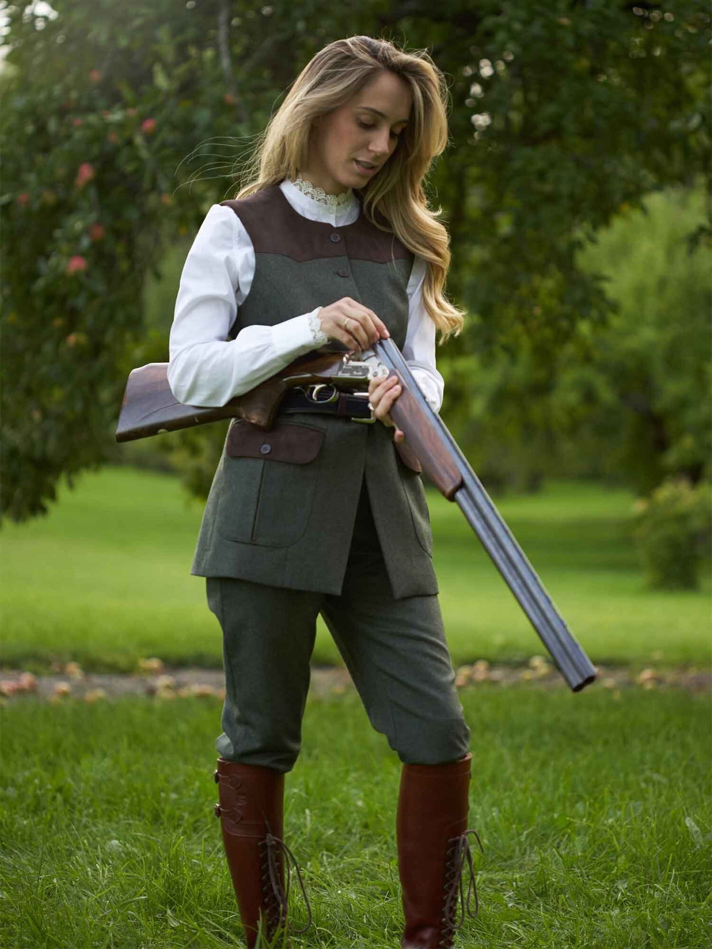 Ana Tweed Breeks Women - Misty Green - 20