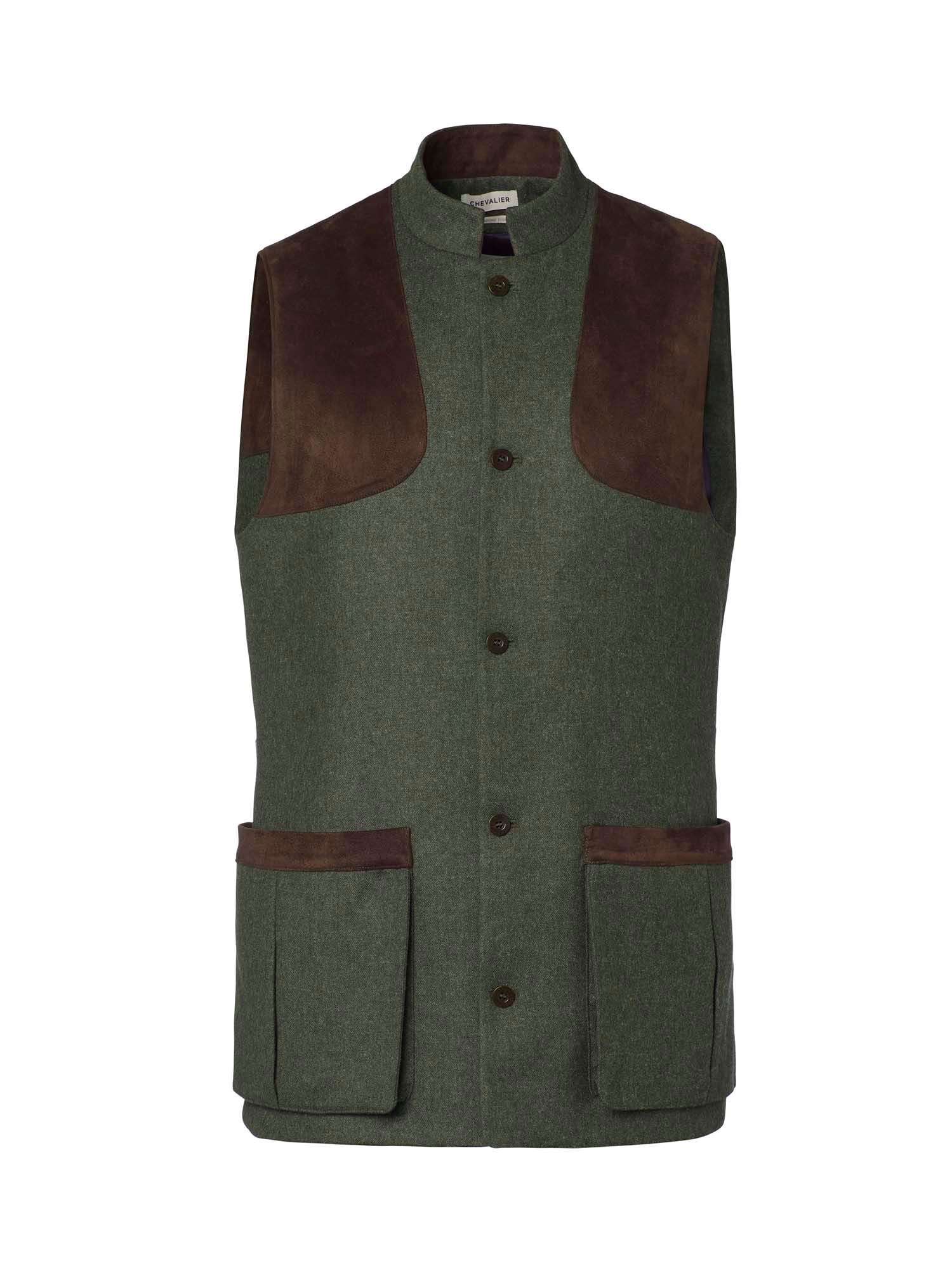 Henry Shooting Tweed Vest Men - Misty Green - 1