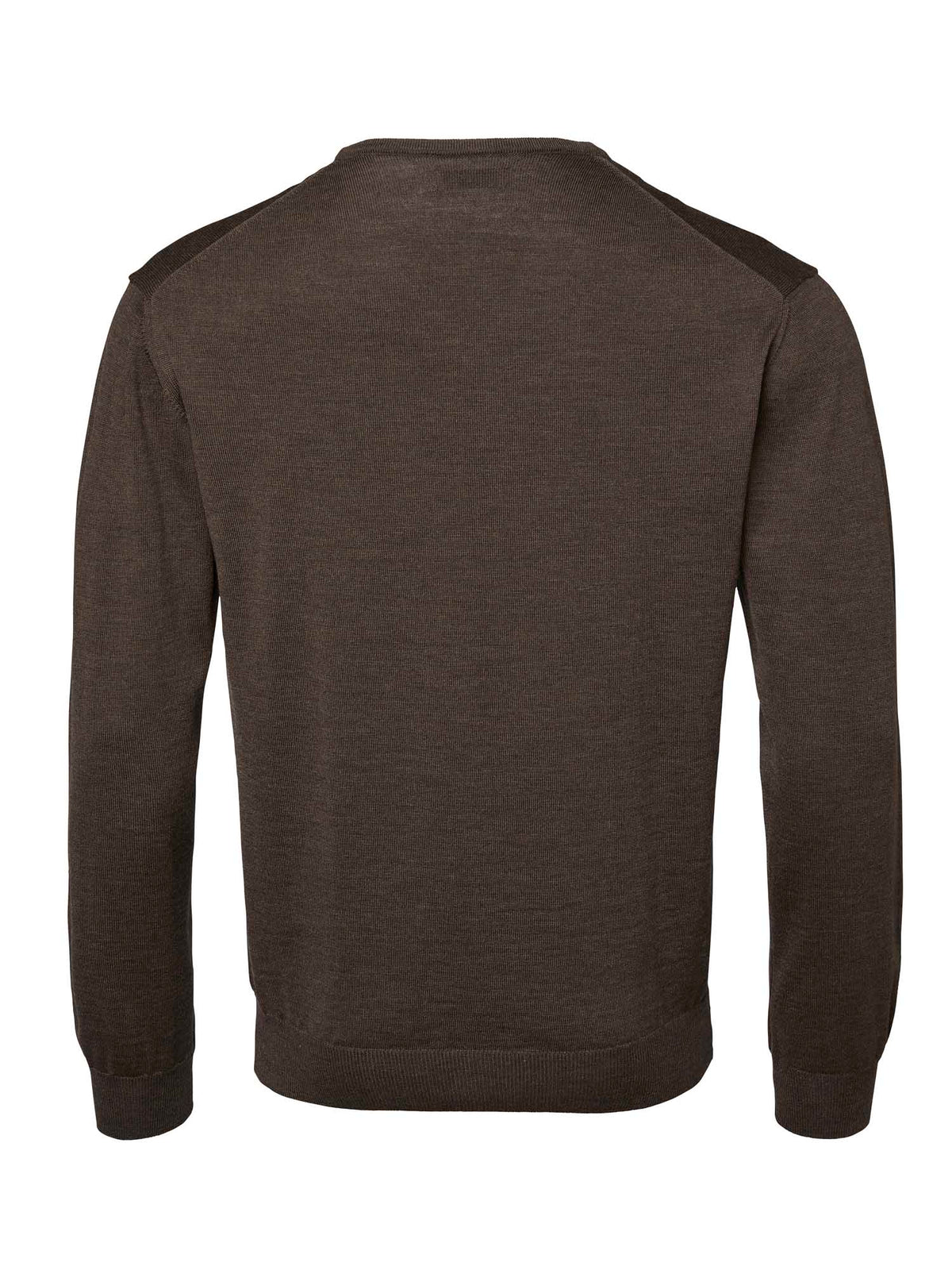 Aston V-Neck Merino Pullover Men - Leather Brown - 2