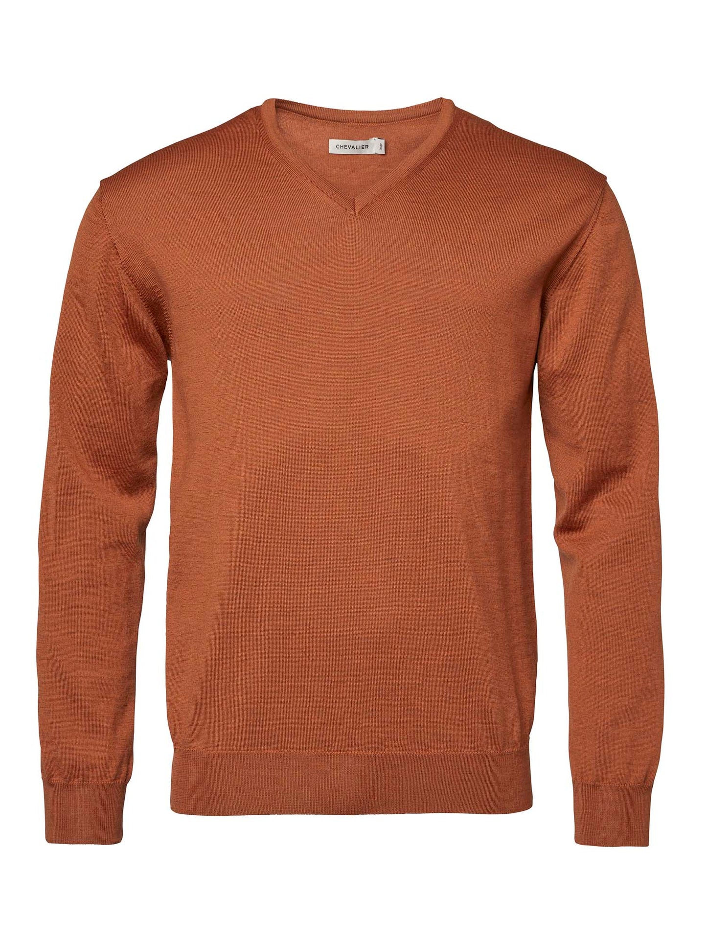Aston V-Neck Merino Pullover Men - Amber - 1