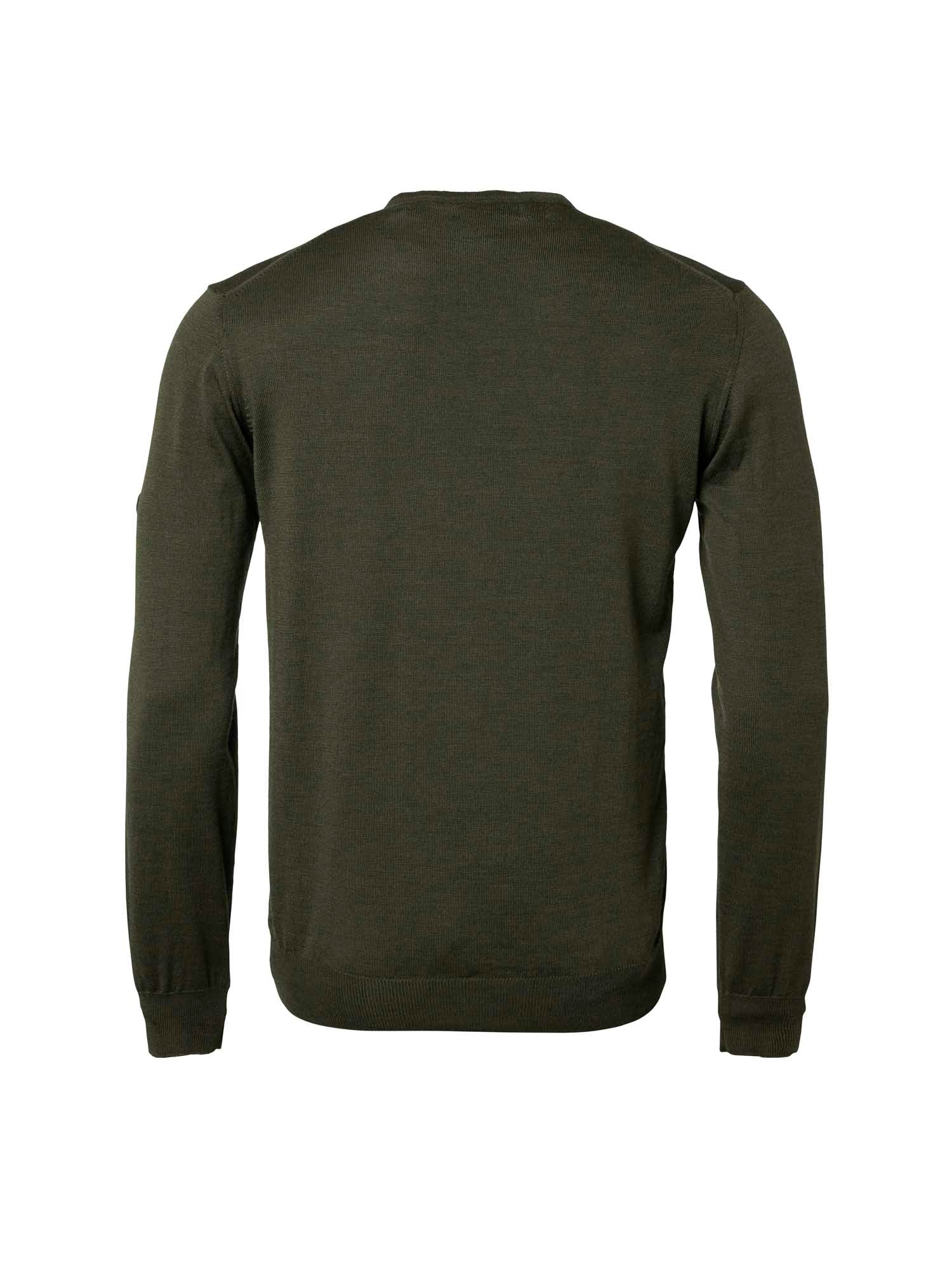 Aston V-Neck Merino Pullover Men - Dark Green - 2