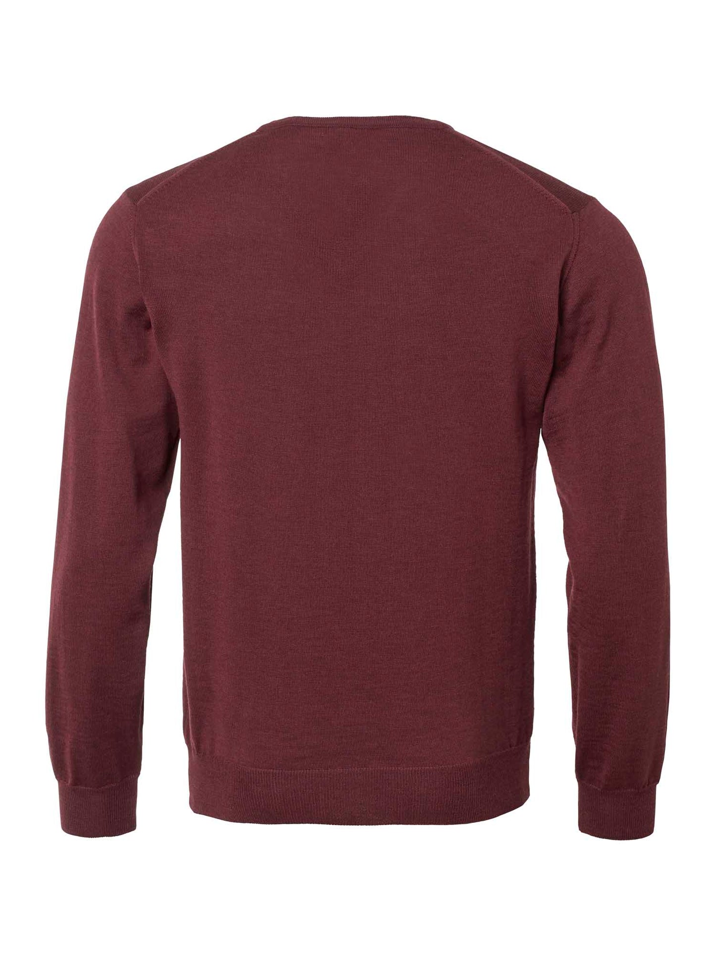 Aston V-Neck Merino Pullover Men - Wine Red - 2