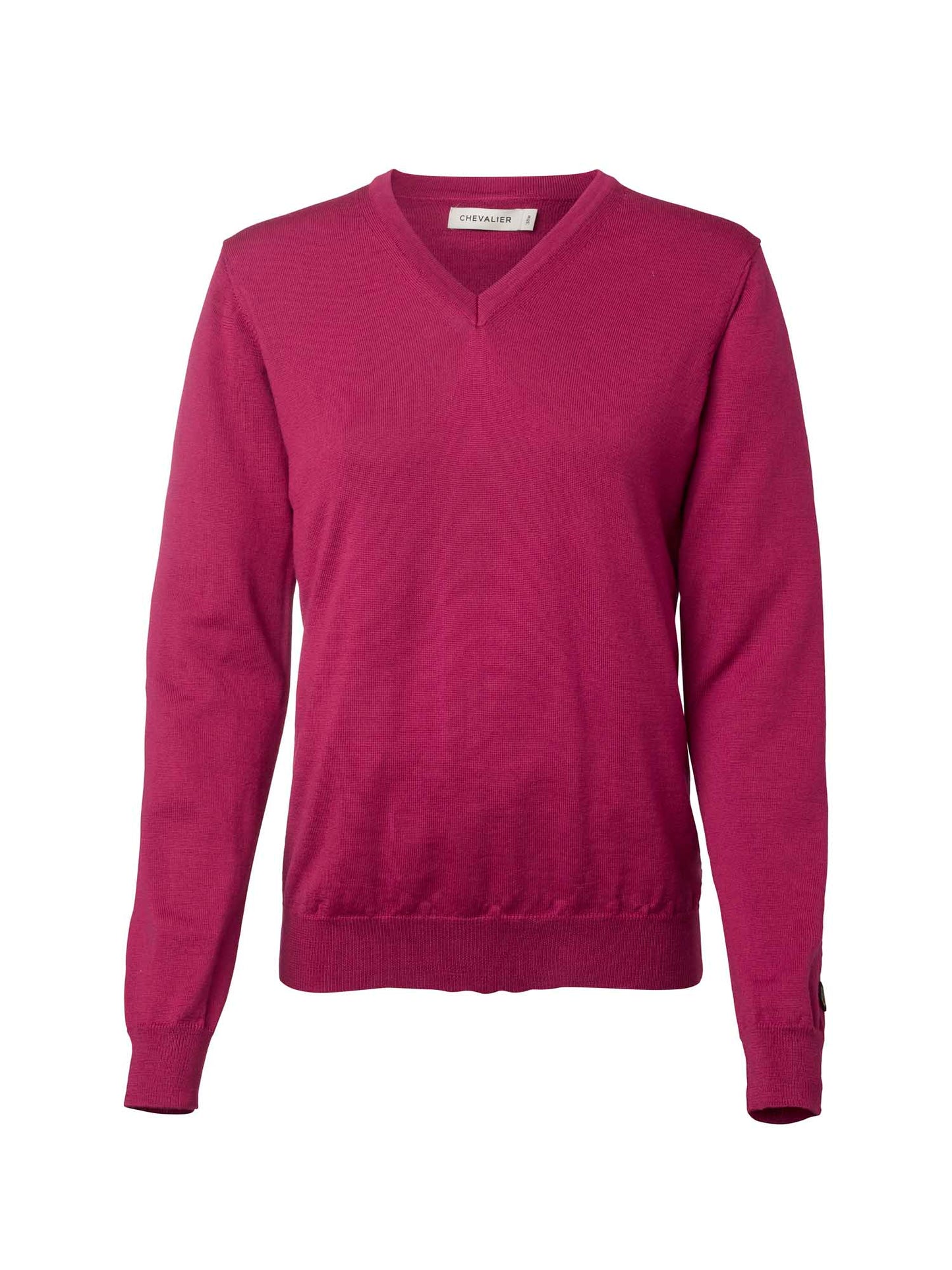 Blaise V-Neck Merino Pullover Women - Cherry Red - 1