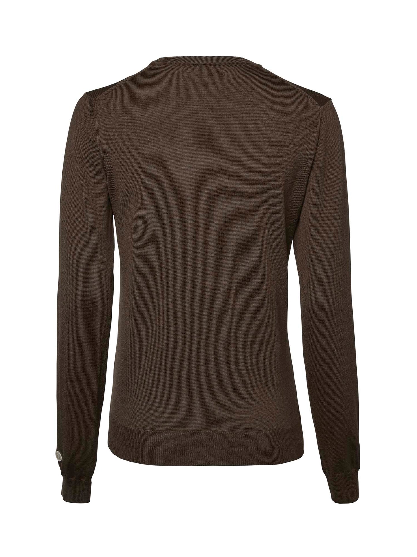 Blaise V-Neck Merino Pullover Women - Leather Brown - 2