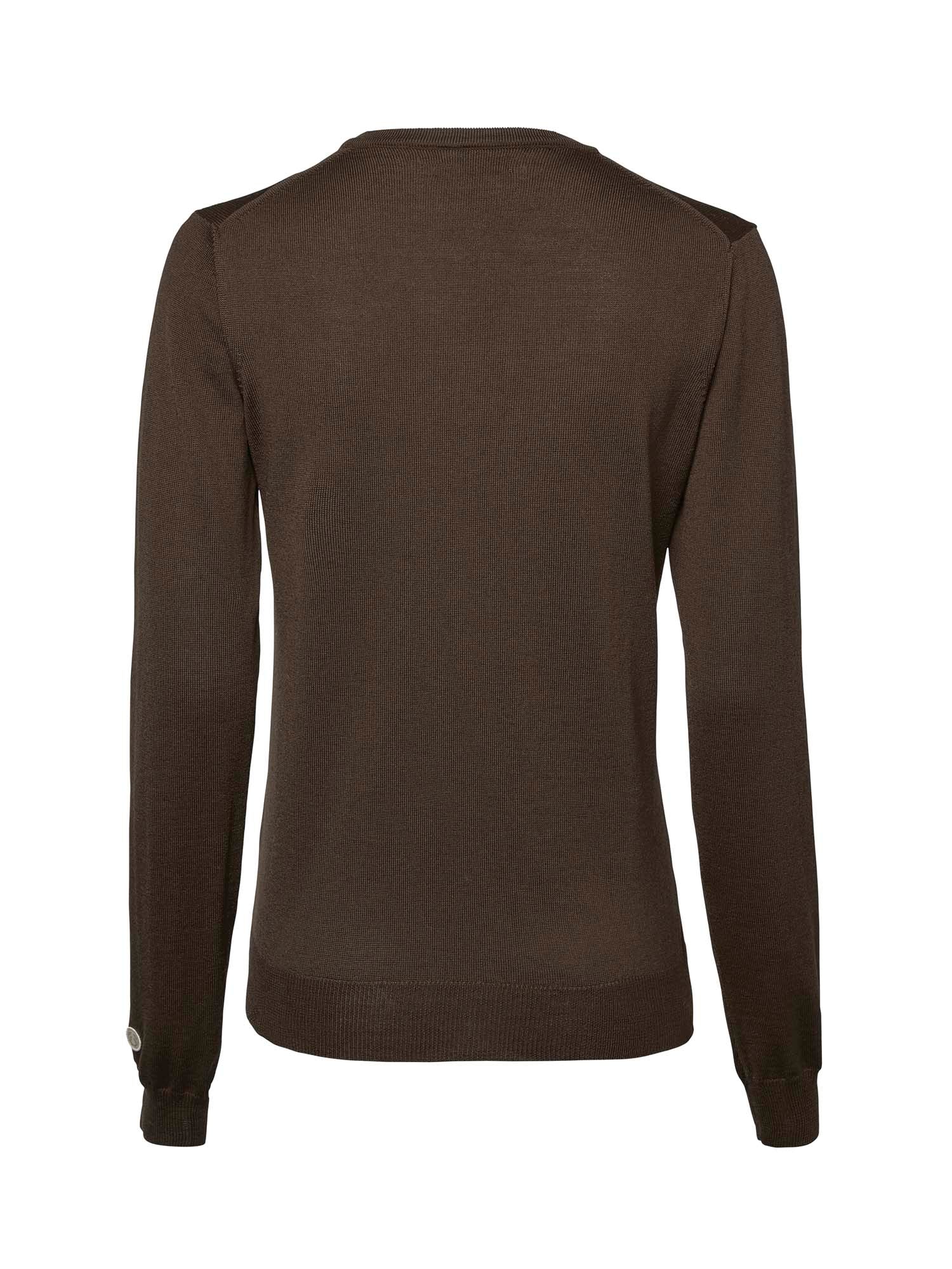 Blaise V-Neck Merino Pullover Women - Leather Brown - 2