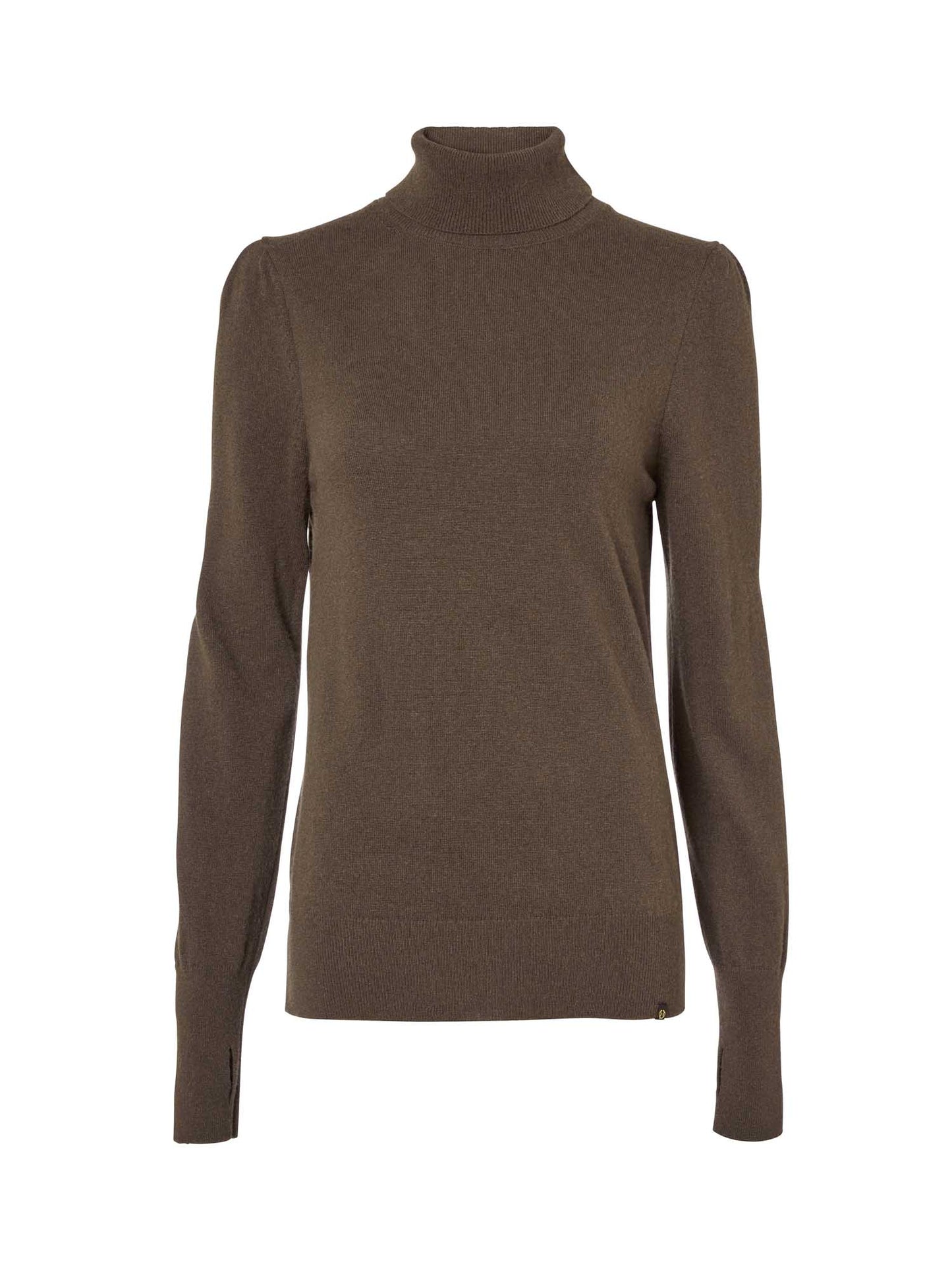Agnes Rollneck Wool Pullover Women - Leather Brown Melange - 2