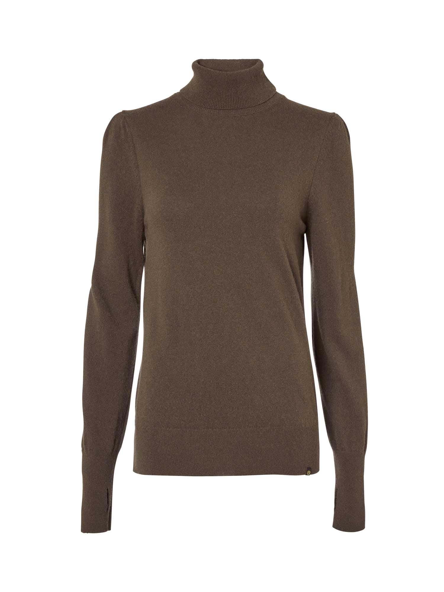 Agnes Rollneck Wool Pullover Women - Leather Brown Melange - 1