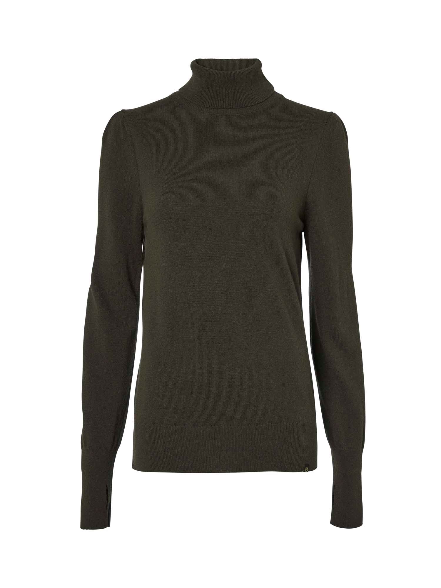 Agnes Rollneck Wool Pullover Women Leather - Brown - 1