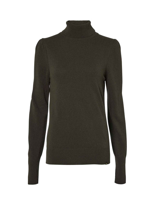 Agnes Rollneck Wool Pullover Women Leather - Brown - 1