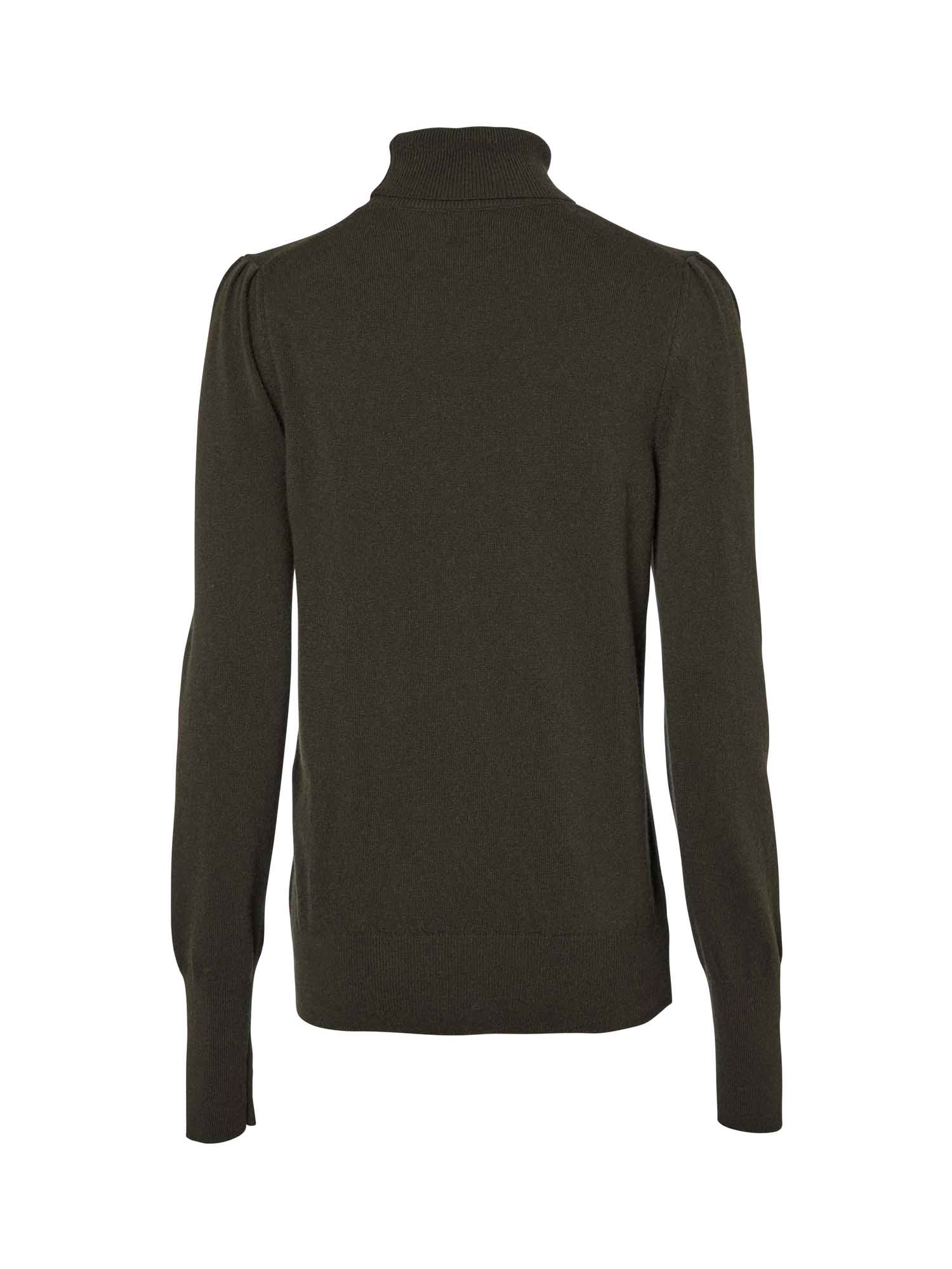 Agnes Rollneck Wool Pullover Women Leather - Brown - 2