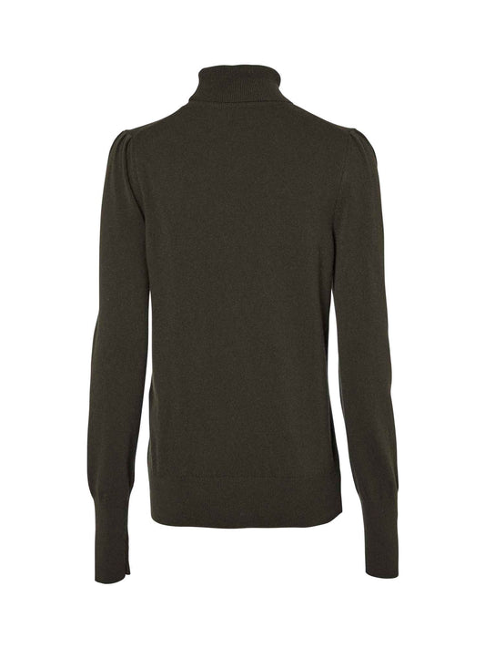 Agnes Rollneck Wool Pullover Women Leather - Brown - 2