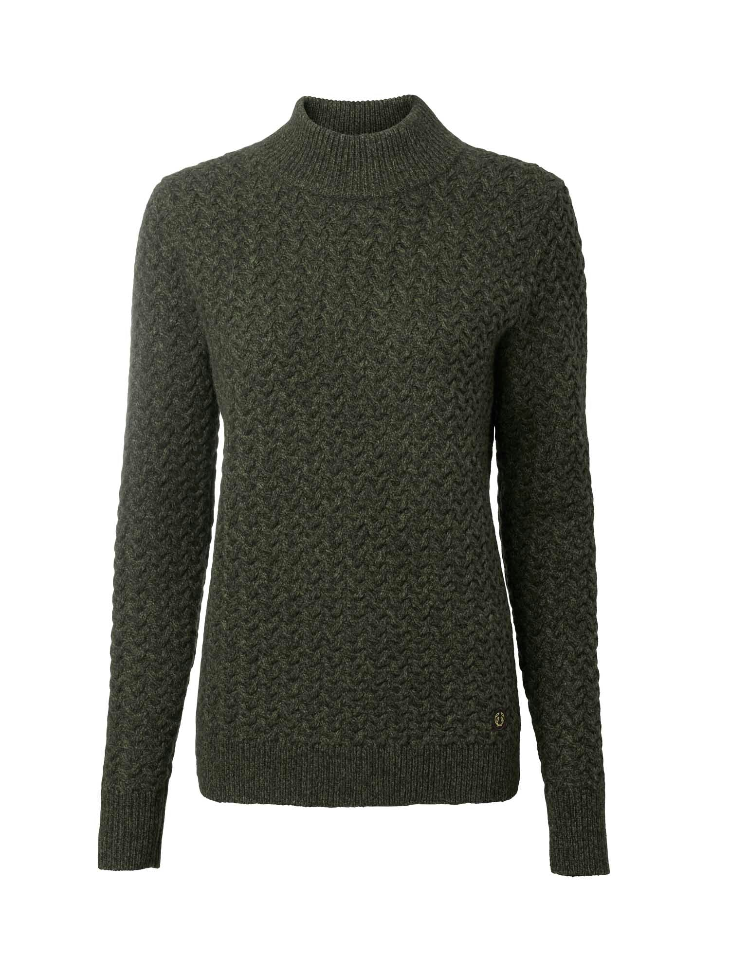 Minley Mockneck Wool Pullover Women - Dark Green - 1