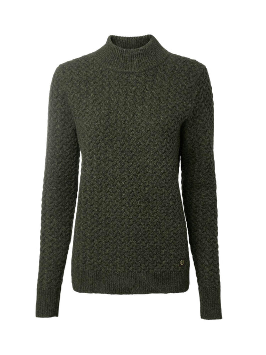Minley Mockneck Wool Pullover Women - Dark Green - 1