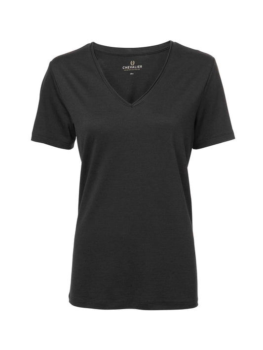 Coley Wool T-shirt Women - Stone Black - 1