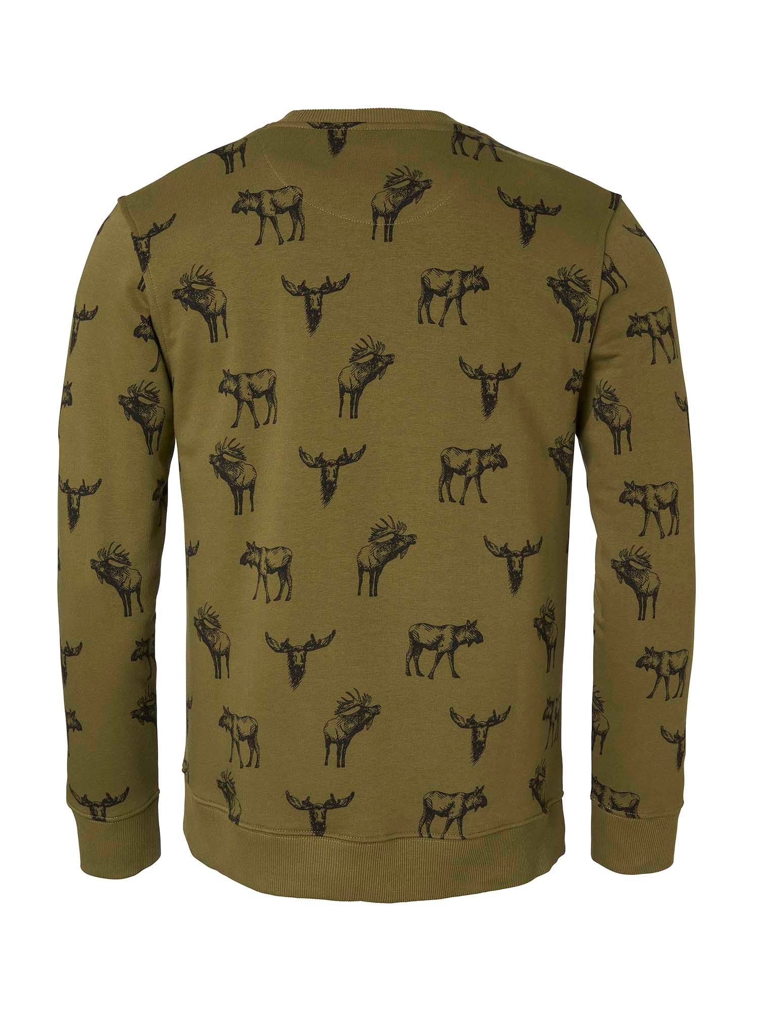 Moose Sweatshirt Men - Forest Green Moose - 2