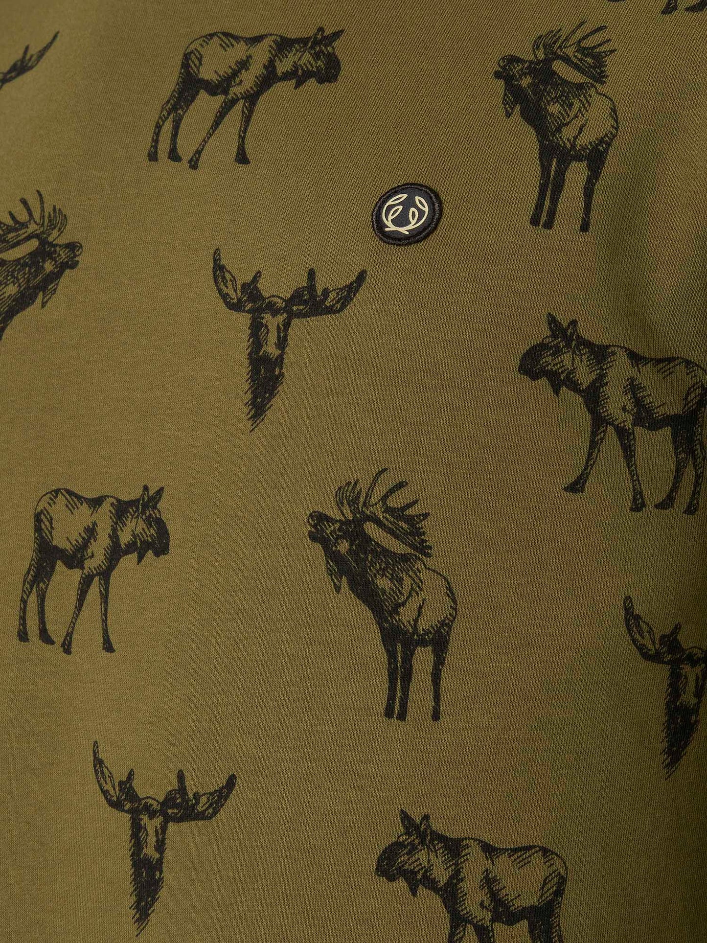 Moose Sweatshirt Men - Forest Green Moose - 3