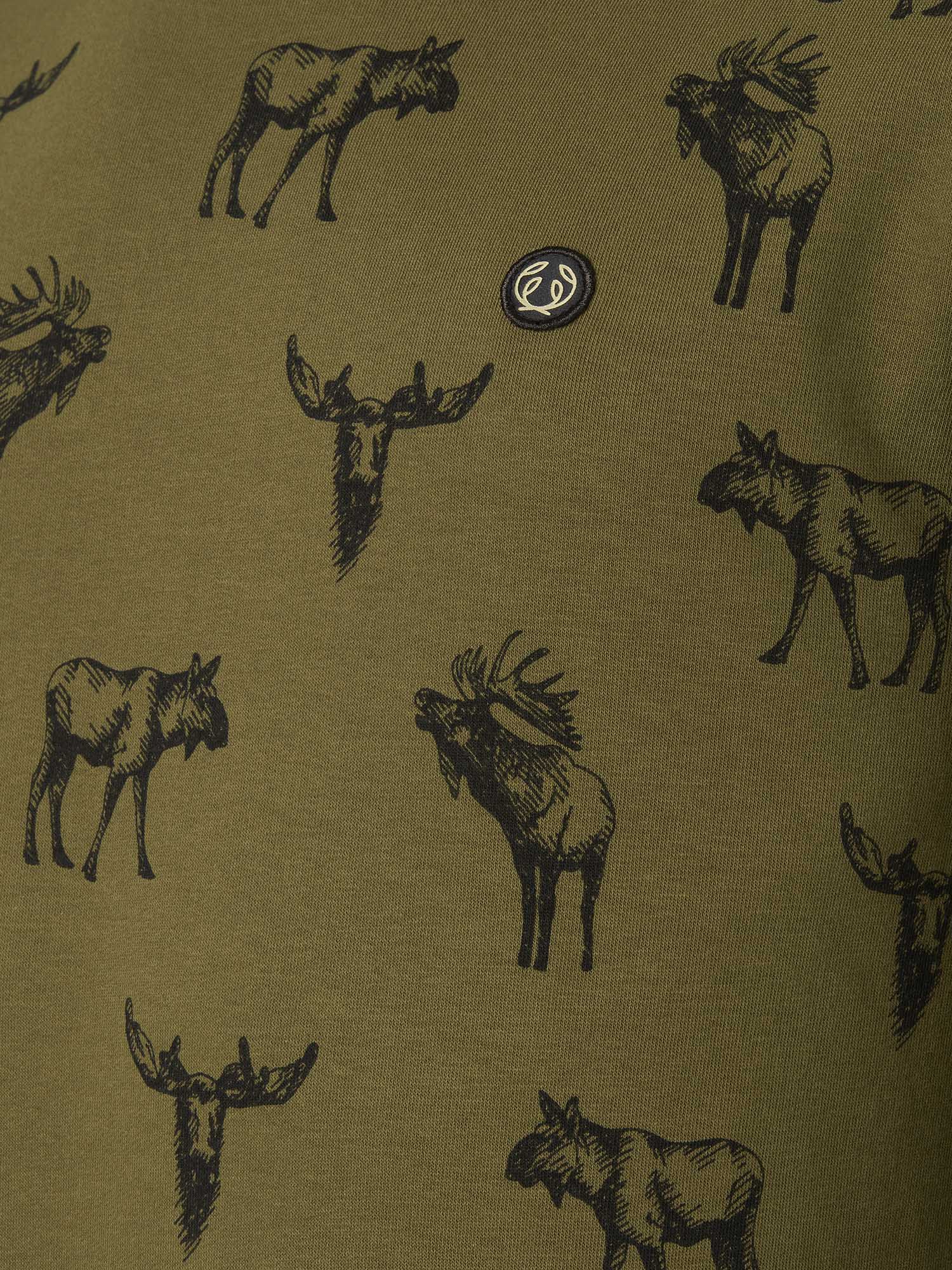 Moose Sweatshirt Men - Forest Green Moose - 3