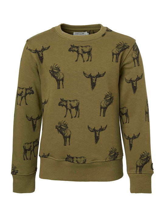 Moose Sweatshirt Junior Forest - Green Moose - 1