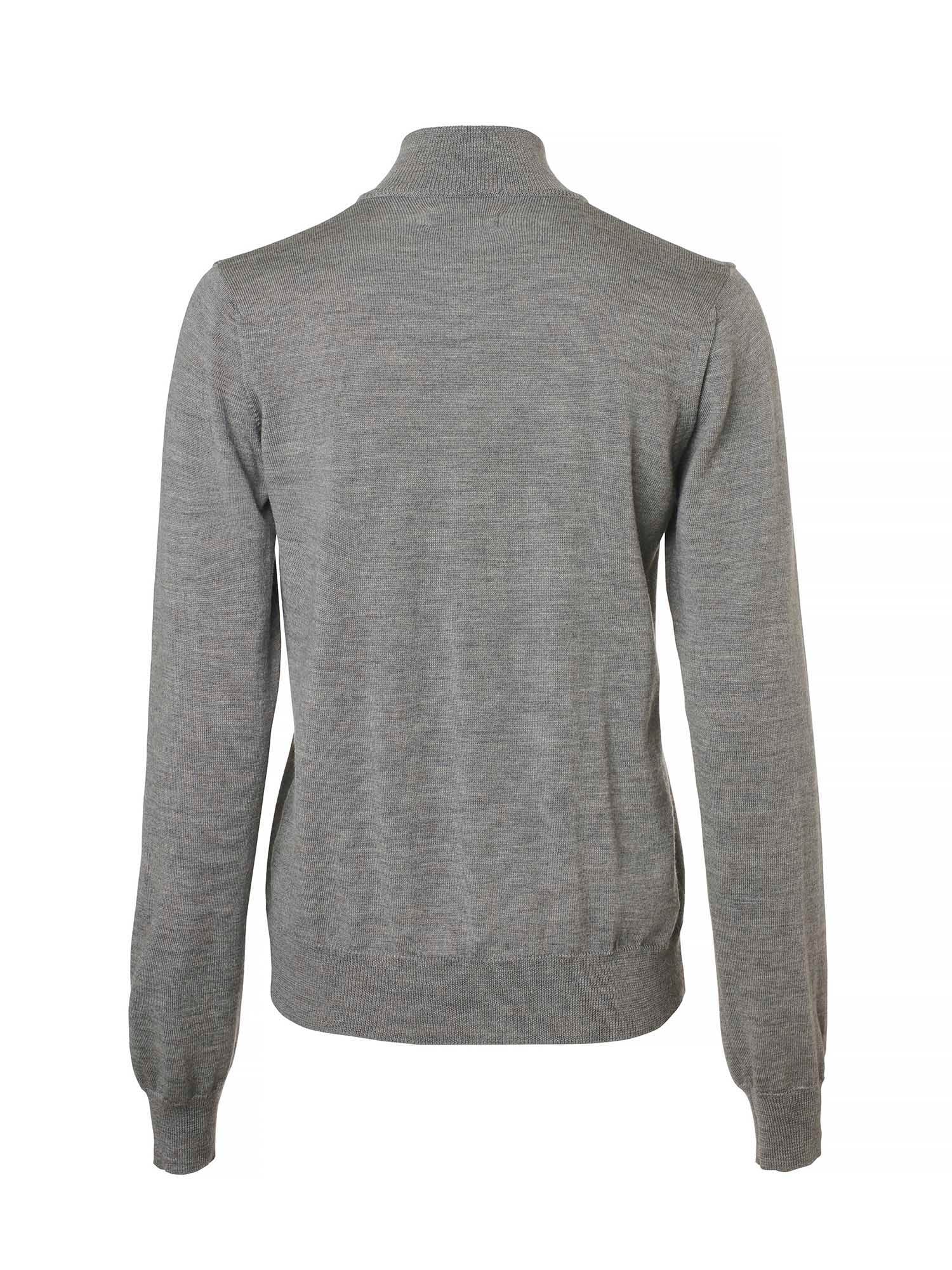 Blaise Buttoned Merino Pullover Women - Smoked Grey - 2