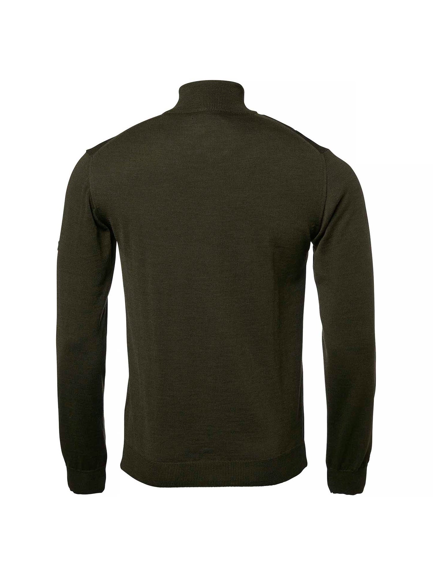 Aston Half Zip Merino Pullover Men - Dark Green - 2