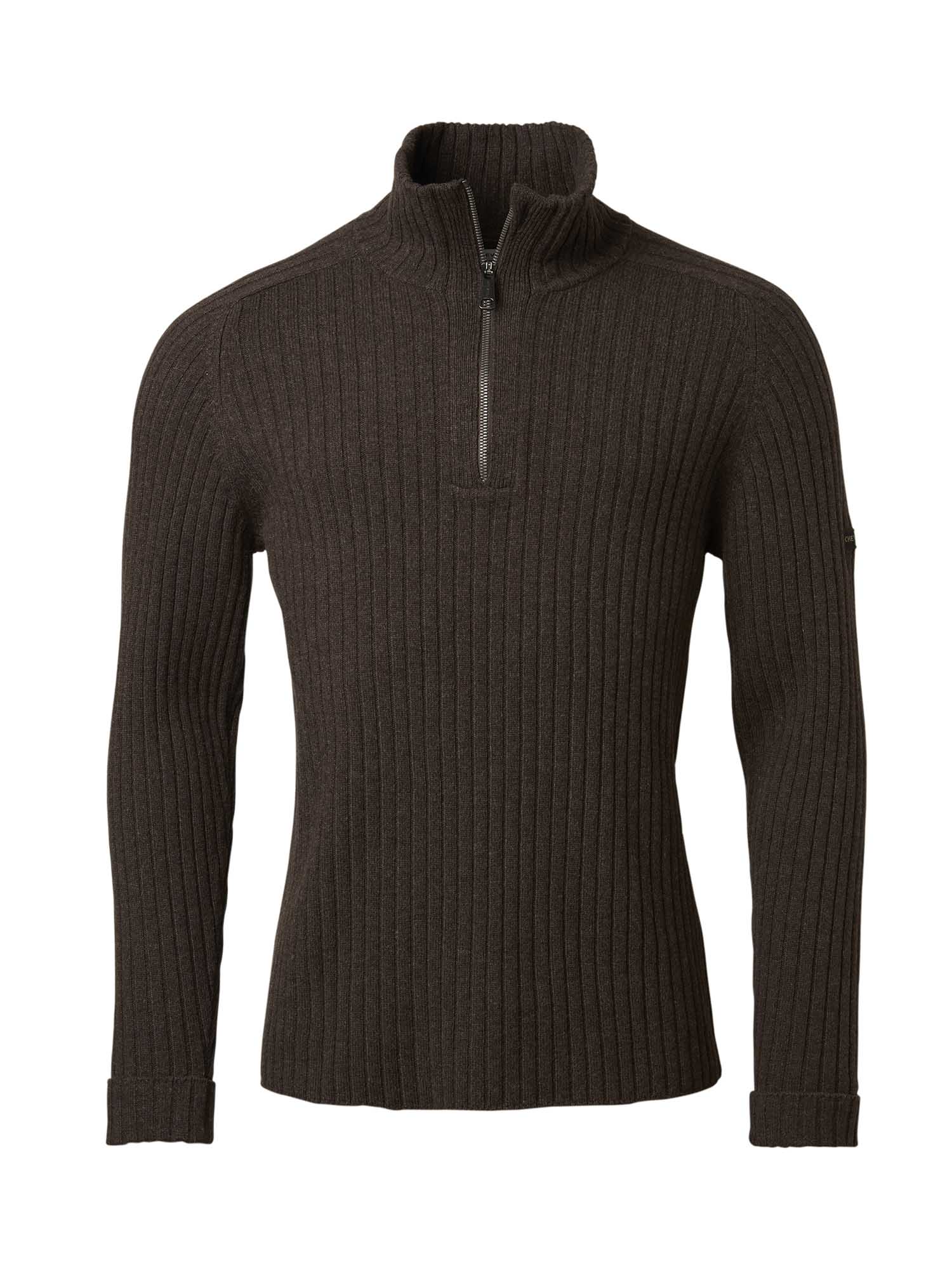 Antony Half Zip Wool Pullover Men - Antler Brown - 1