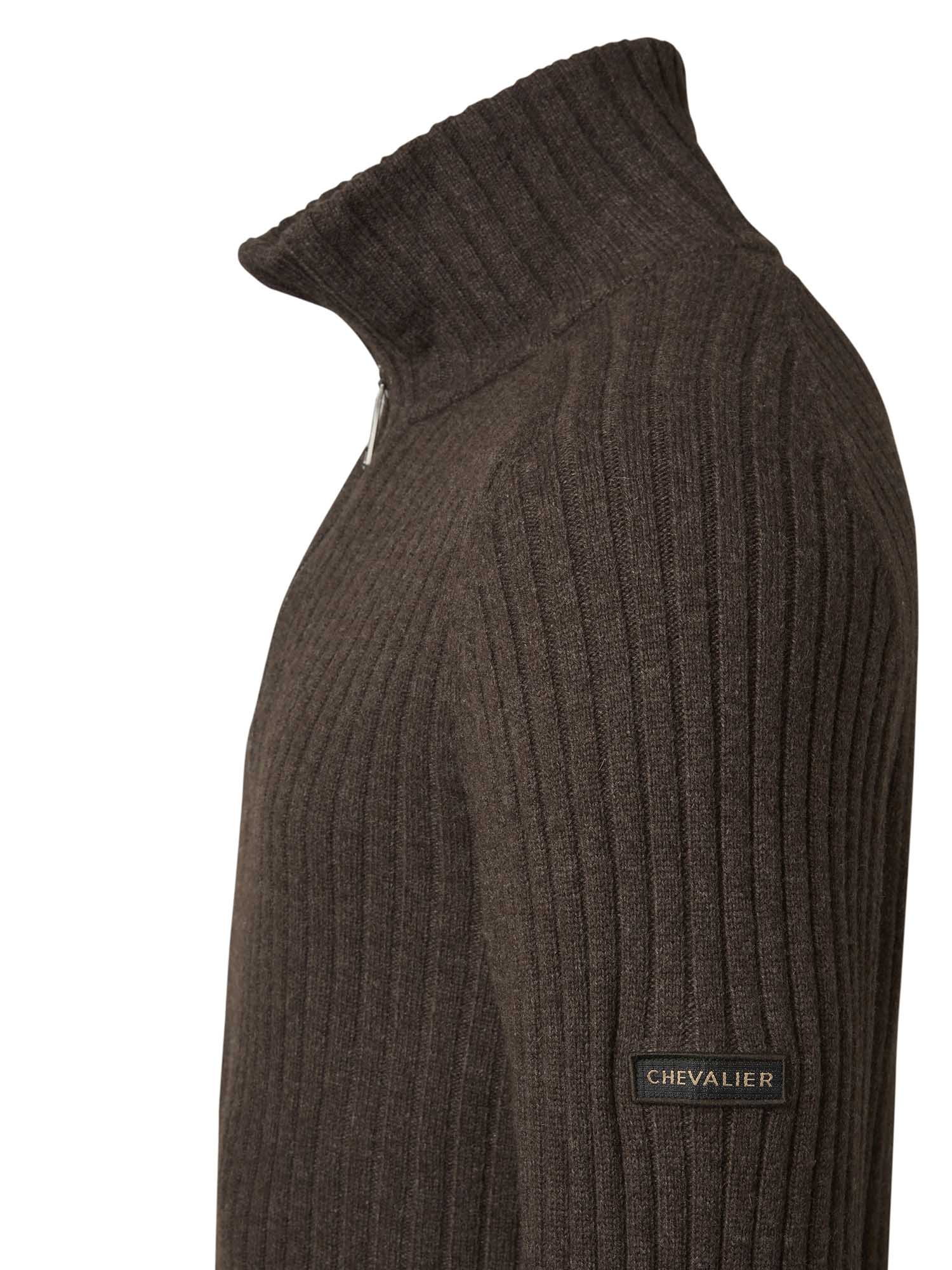 Antony Half Zip Wool Pullover Men - Antler Brown - 3