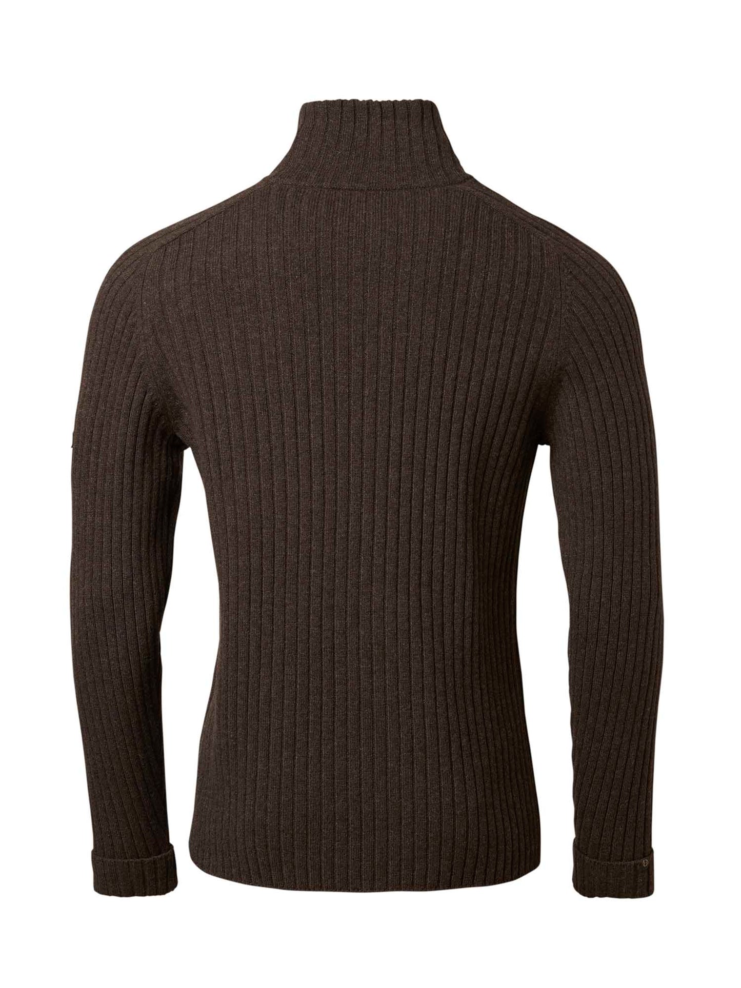 Antony Half Zip Wool Pullover Men - Antler Brown - 2