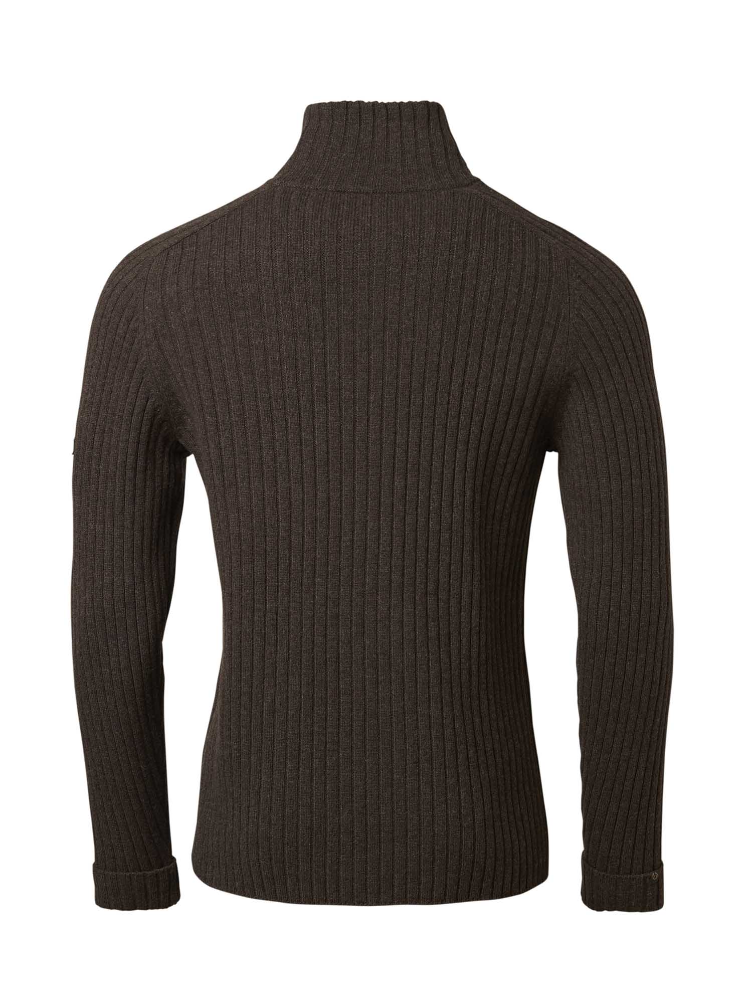 Antony Half Zip Wool Pullover Men - Antler Brown - 2