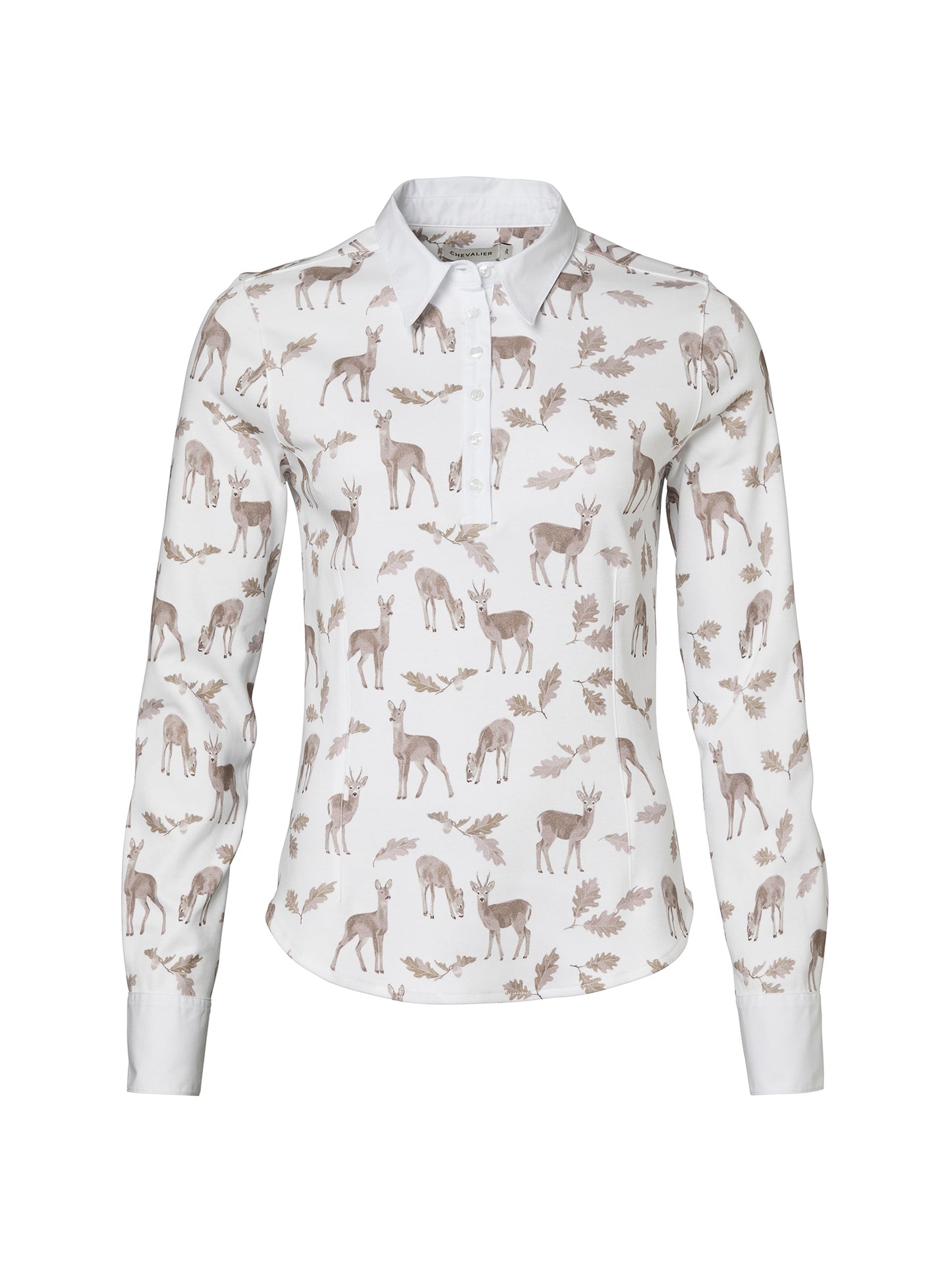 Leslie Half Placket Jersey Shirt Women - Oh Deer Pink - 1