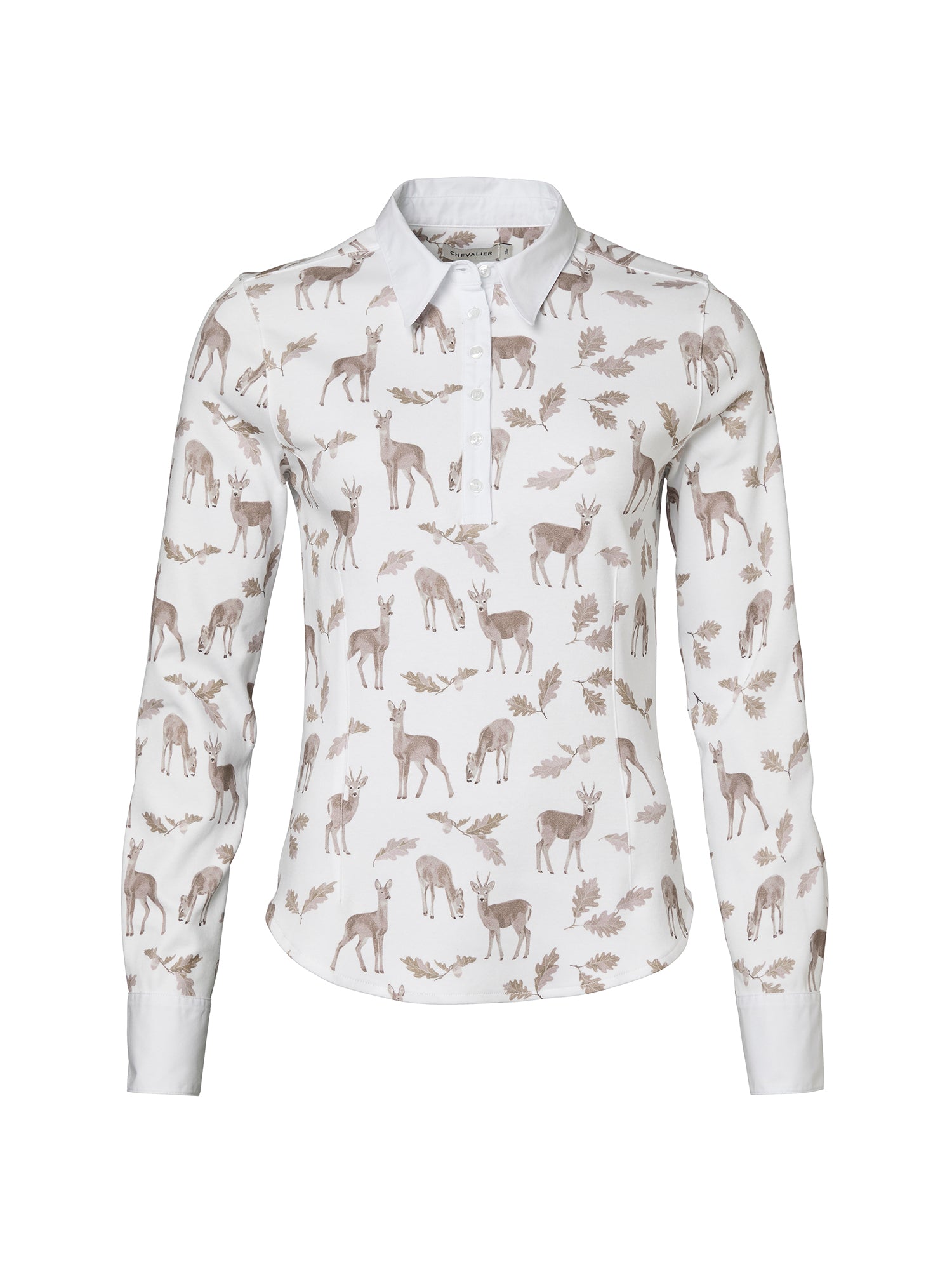 Leslie Half Placket Jersey Shirt Women - Oh Deer Pink - 1