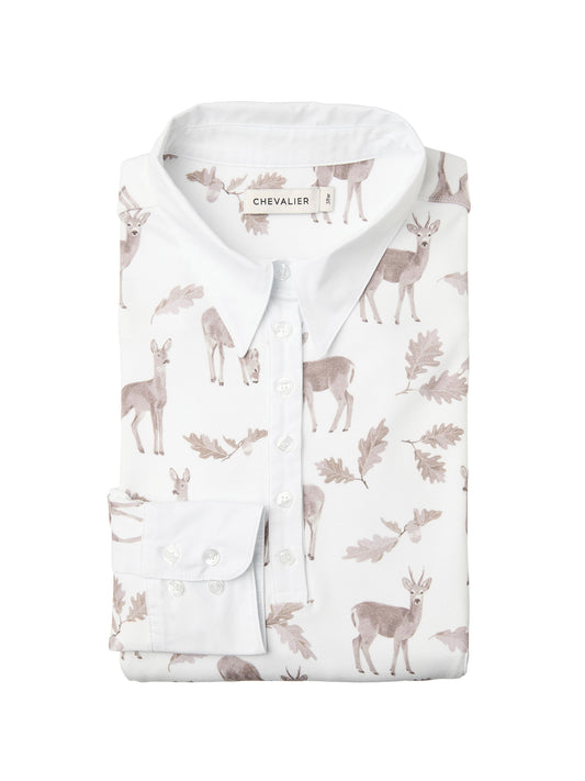 Leslie Half Placket Jersey Shirt Women - Oh Deer Pink - 5