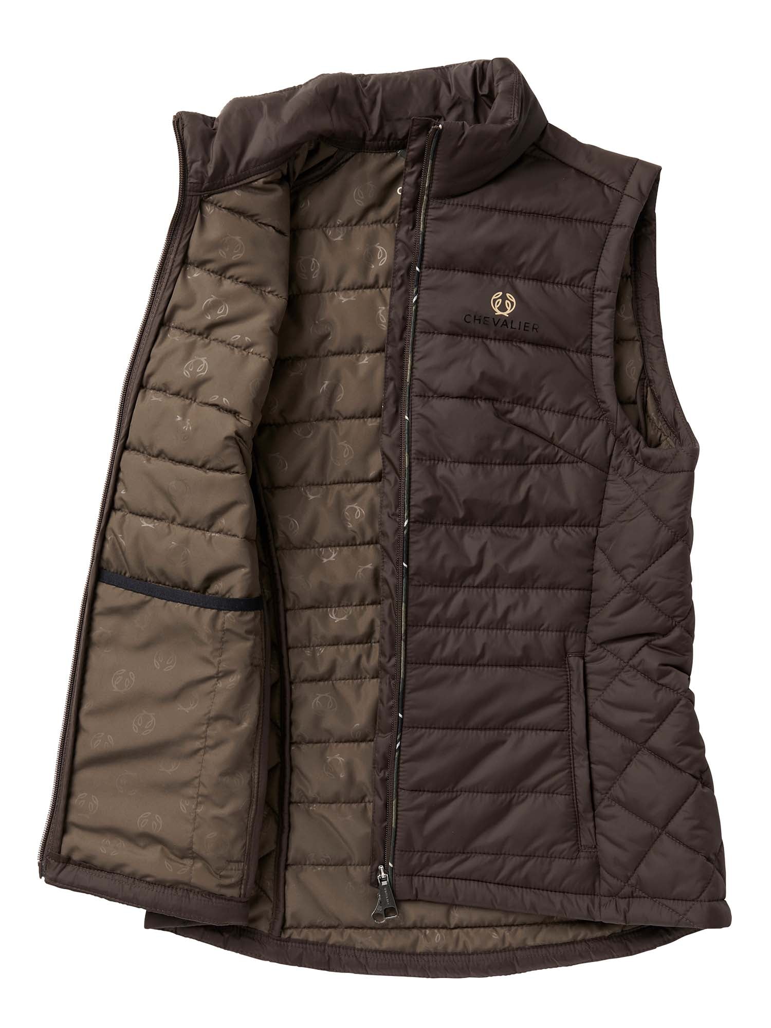 Quintin Padded Vest Women - Leather Brown - 12