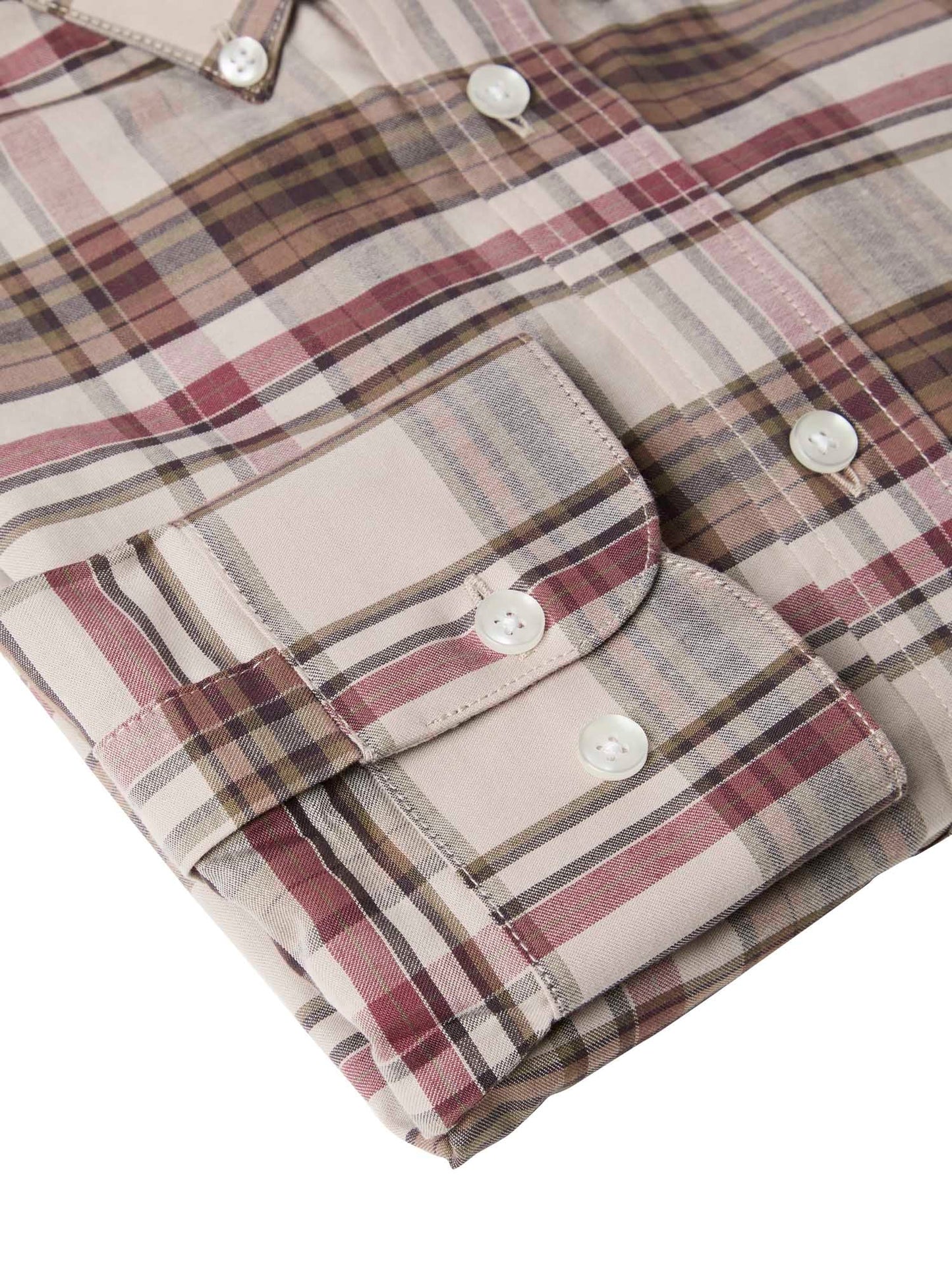 Betley Regular Fit Shirt Men - Millet Brown Checked - 5