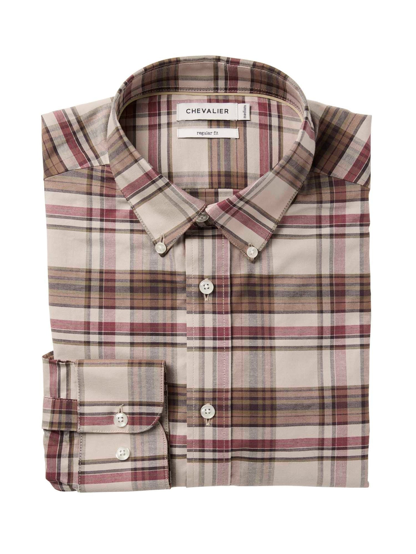 Betley Regular Fit Shirt Men - Millet Brown Checked - 3