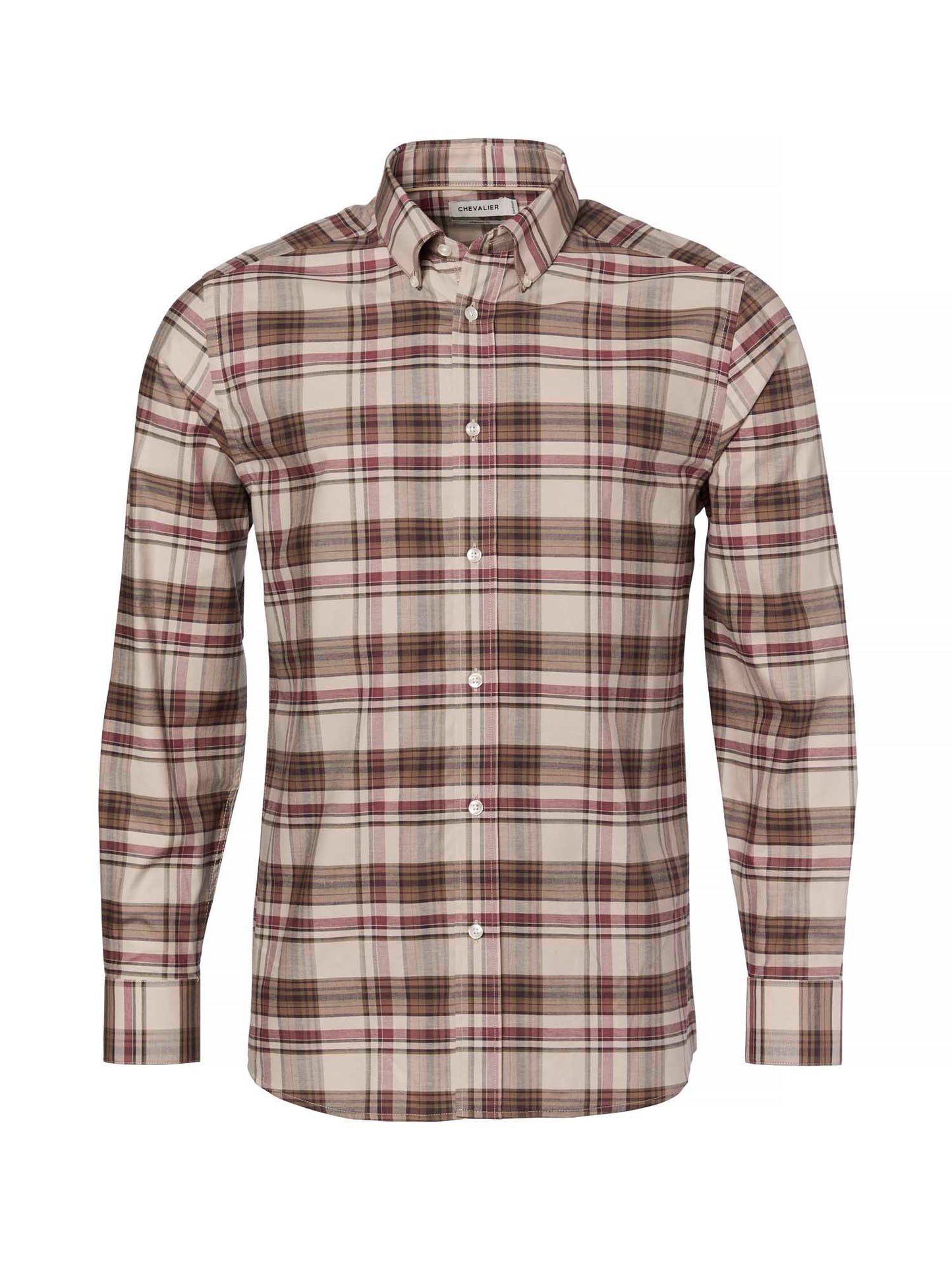 Betley Regular Fit Shirt Men - Millet Brown Checked - 1