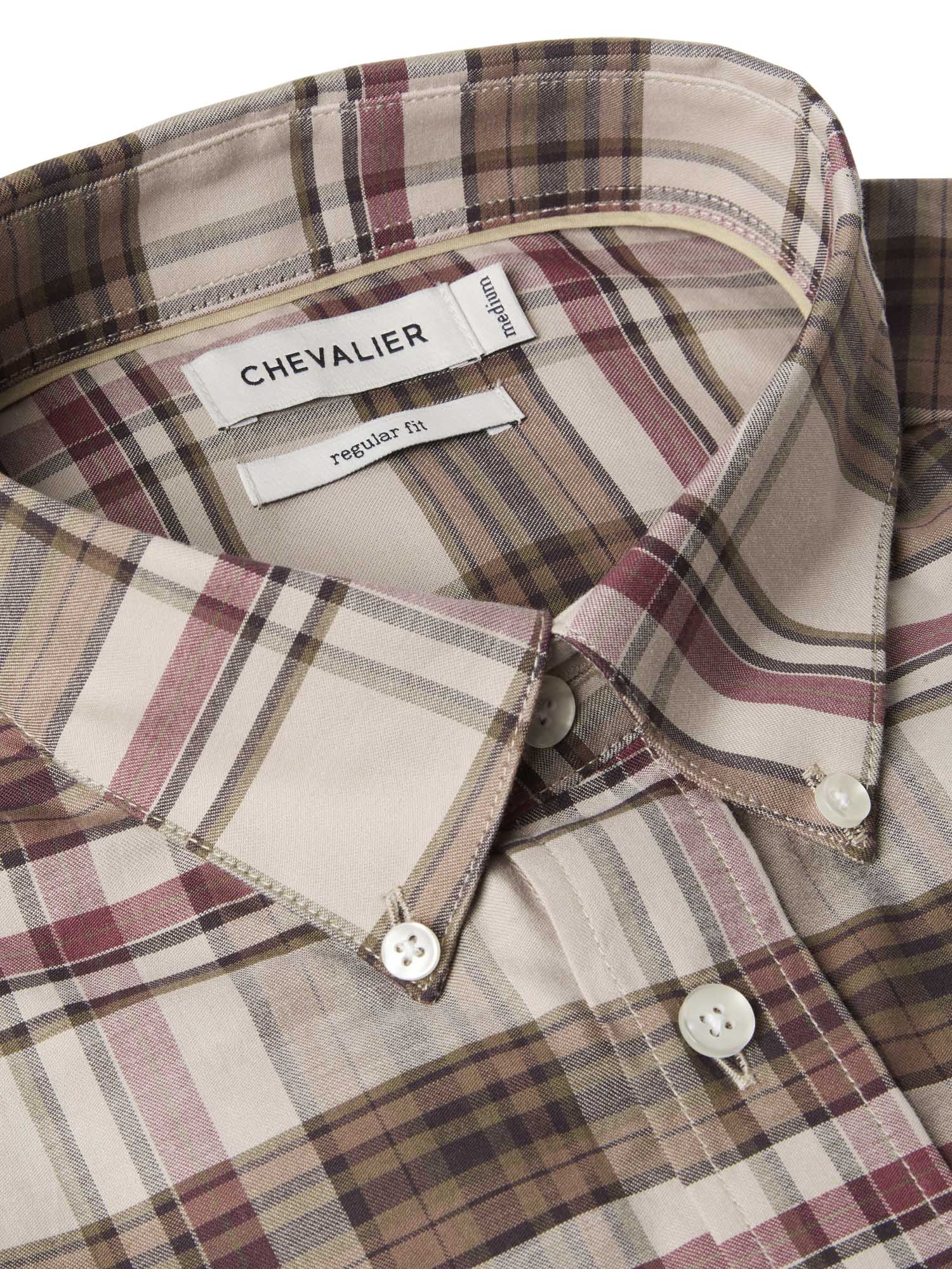 Betley Regular Fit Shirt Men - Millet Brown Checked - 4