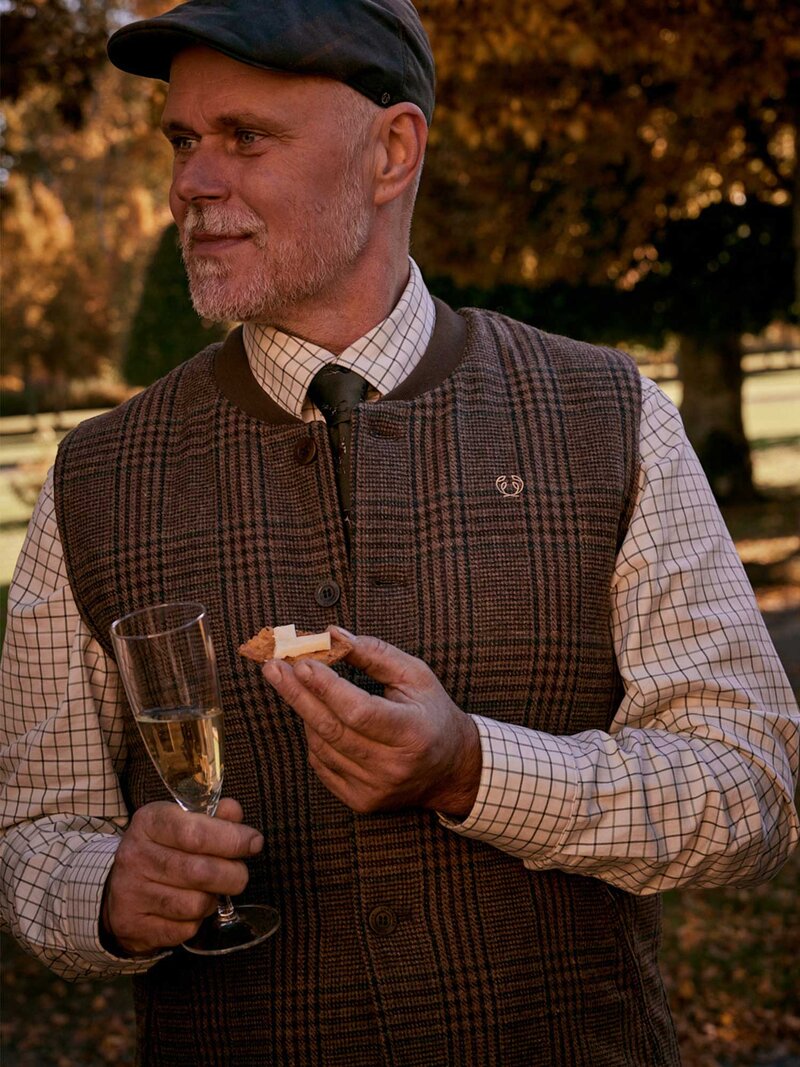 Sion Fill100 Tweed Vest Men