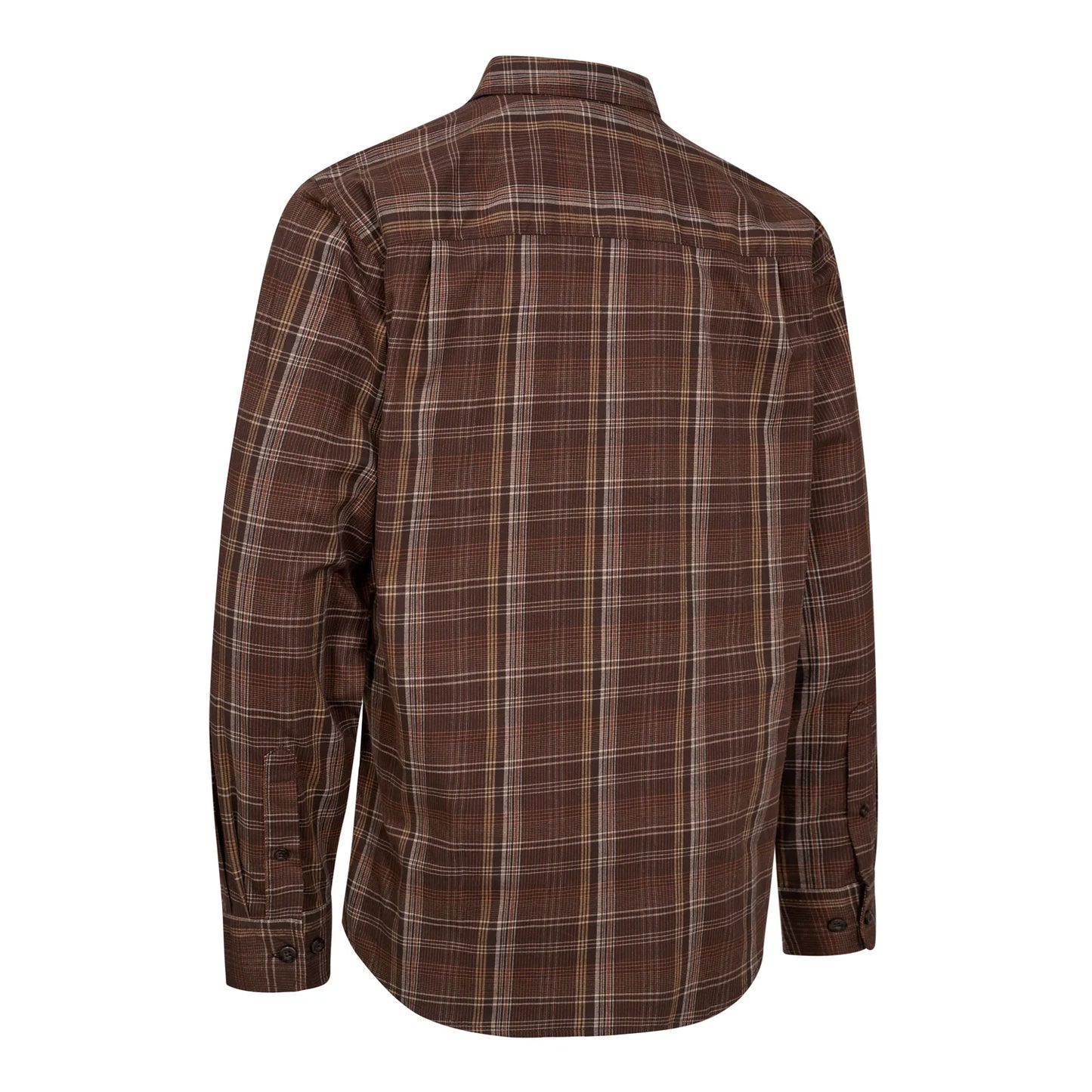 Ashton Skjorta - Brown Check - bakifrån