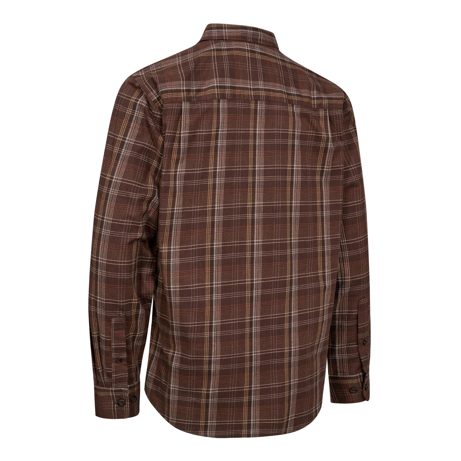 Ashton Skjorta - Brown Check - bakifrån