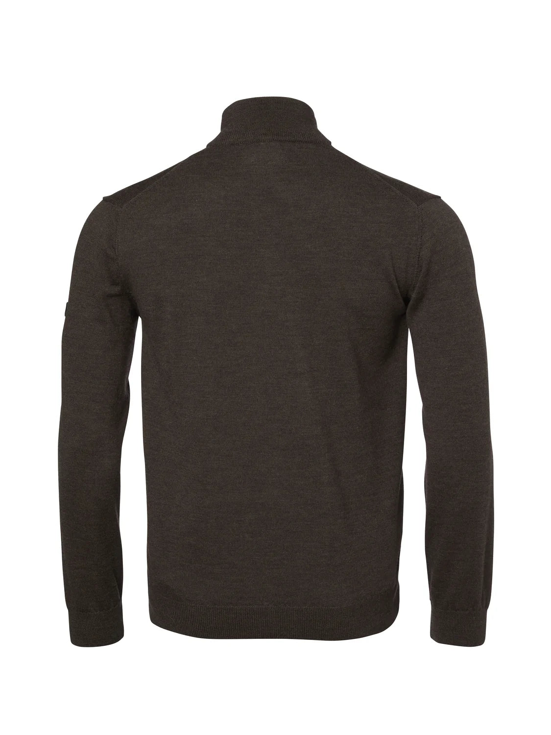 Aston Half Zip Merino Pullover Men - Leather Brown - 2