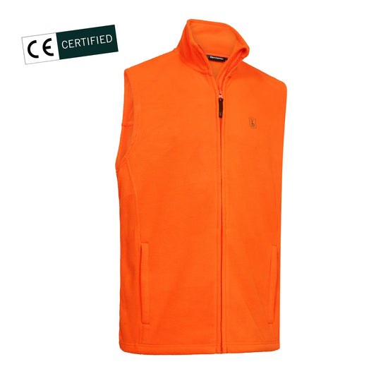 Atlas Light Fleeceväst - Safety Orange - framifrån