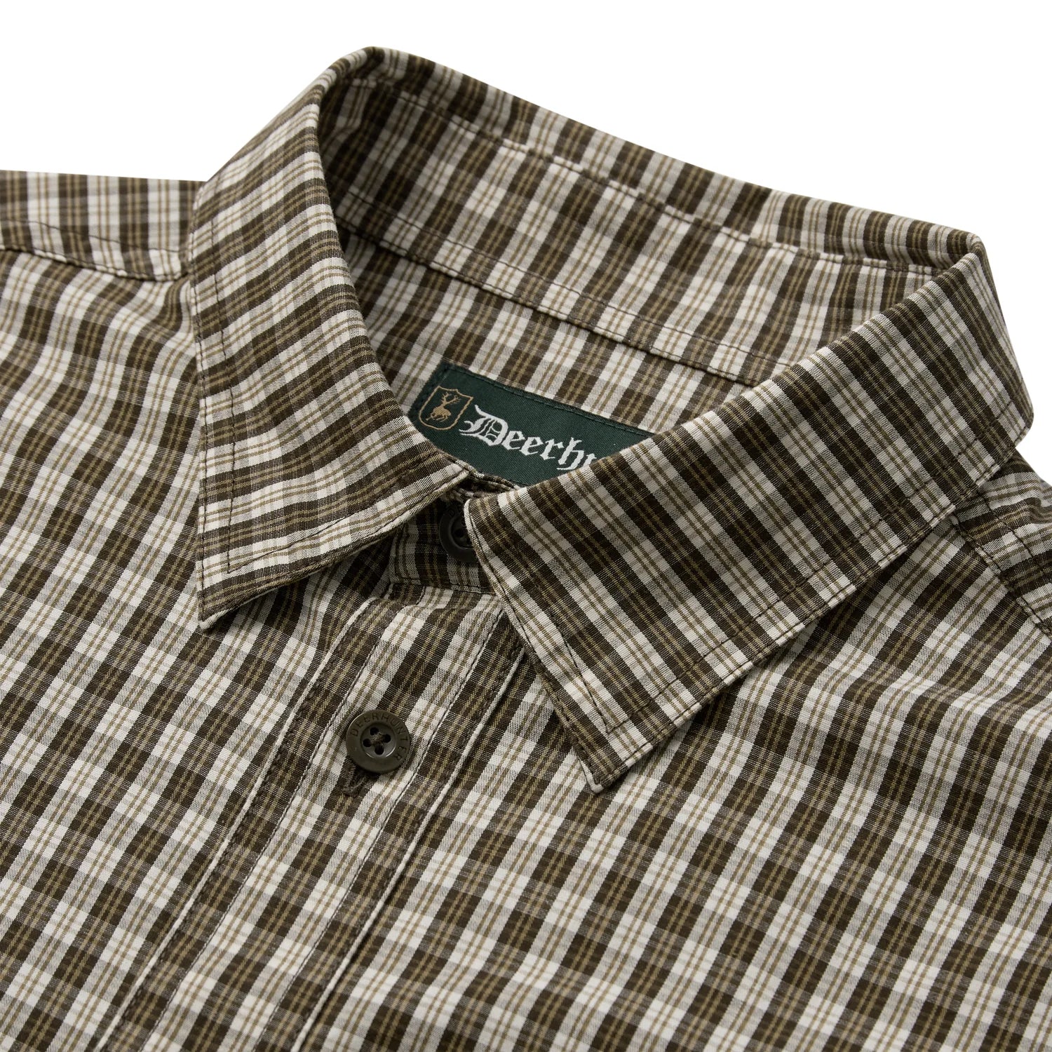 Baldwin Skjorta - Brown Check - detalj