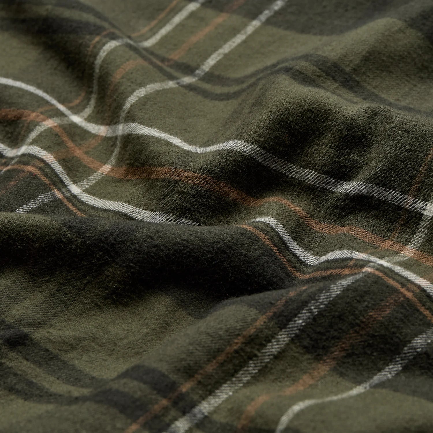 Caleb Skjorta - Green Check - detalj