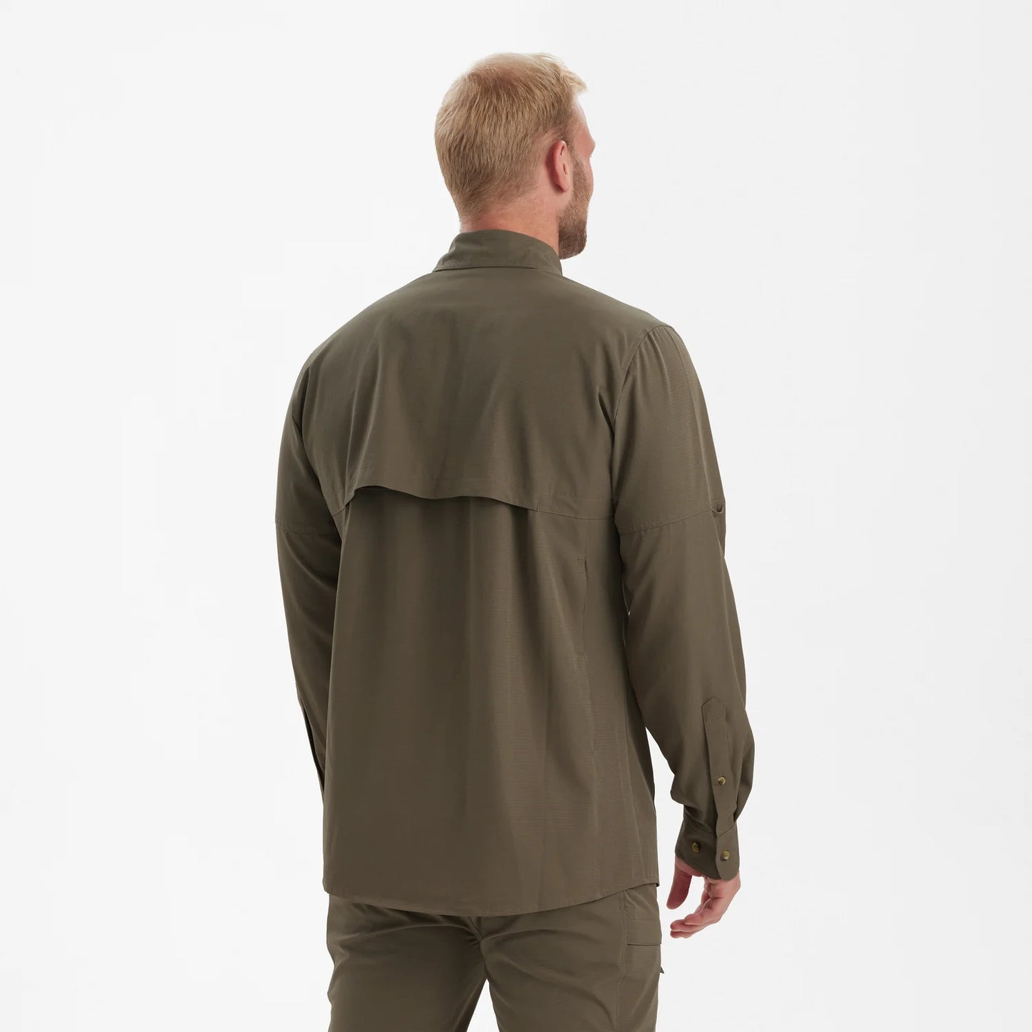 Canopy Skjorta - Stone Grey - modell bakifrån
