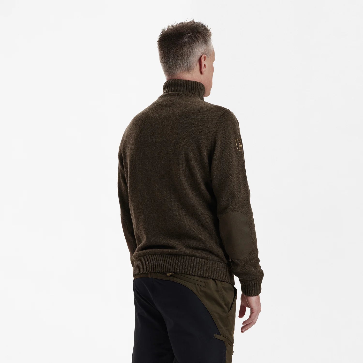 Carlisle Stickad Tröja med Stormliner® - Dark Elm - modell bakifrån